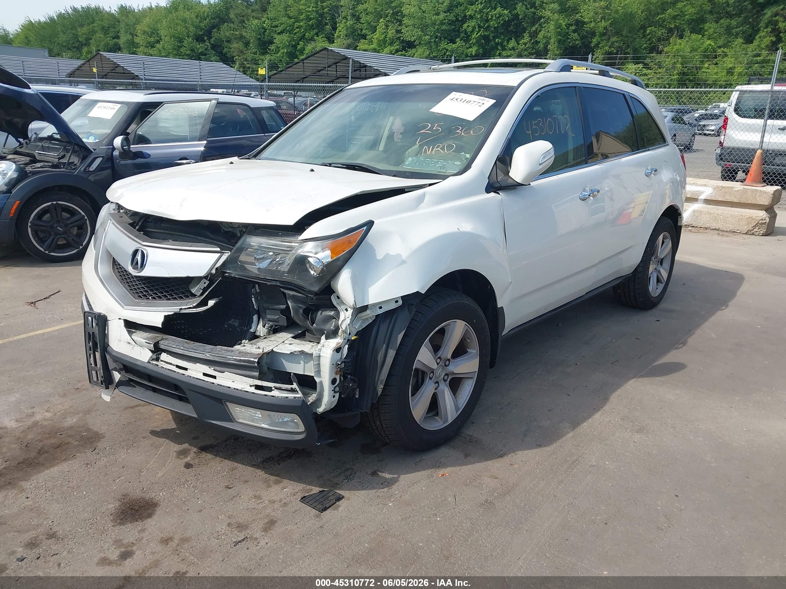 2013 Acura Mdx Technology Package White vin: 2HNYD2H3XDH515309