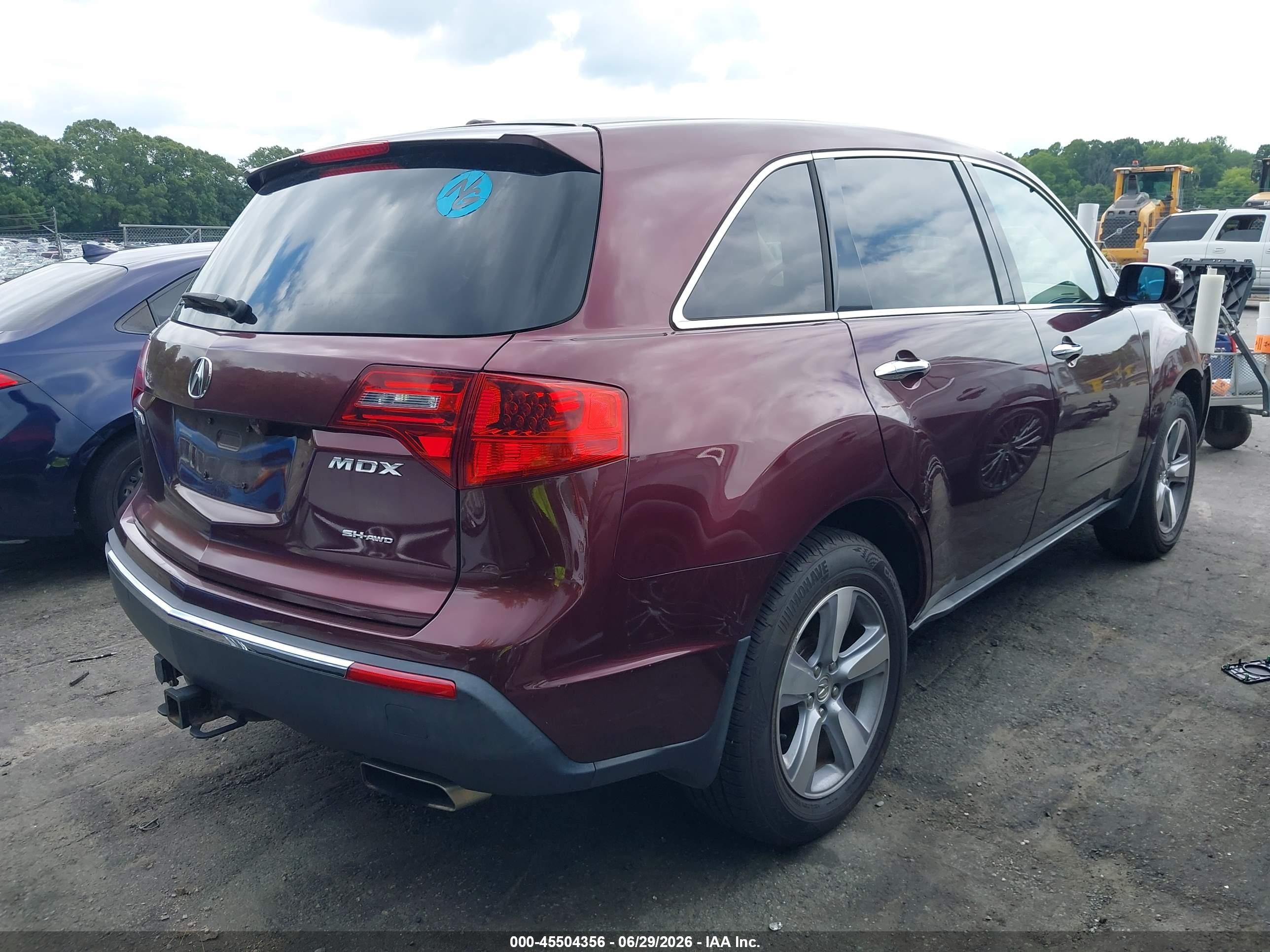 2012 Acura Mdx Technology Package Purple vin: 2HNYD2H41CH510278