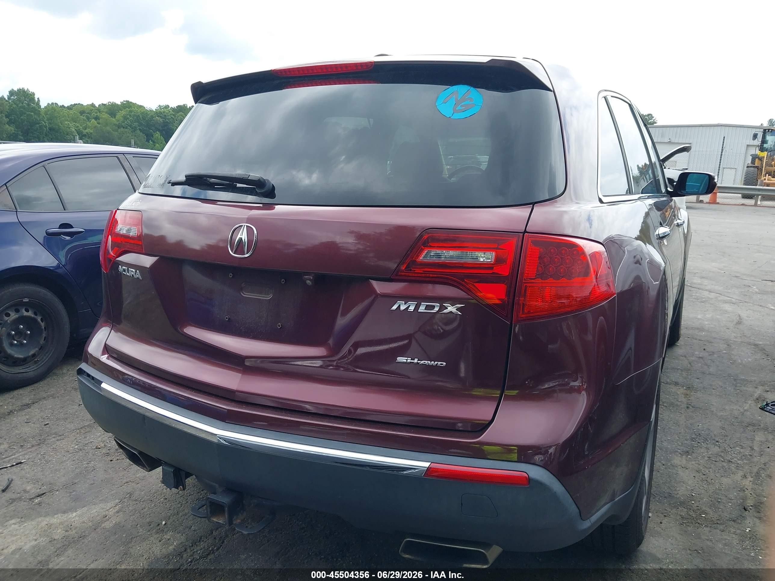 2012 Acura Mdx Technology Package Purple vin: 2HNYD2H41CH510278