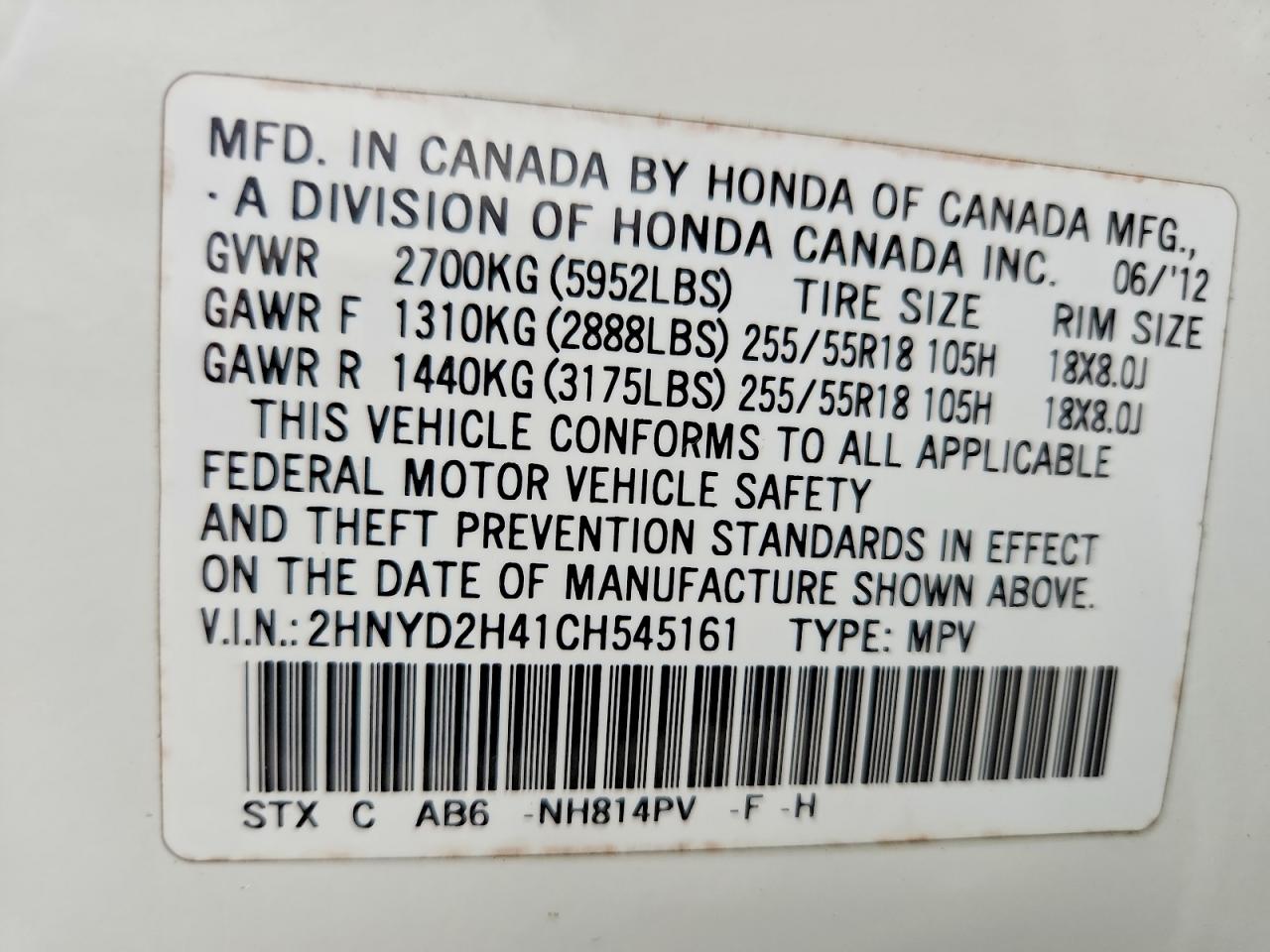 2012 Acura Mdx Technology White vin: 2HNYD2H41CH545161