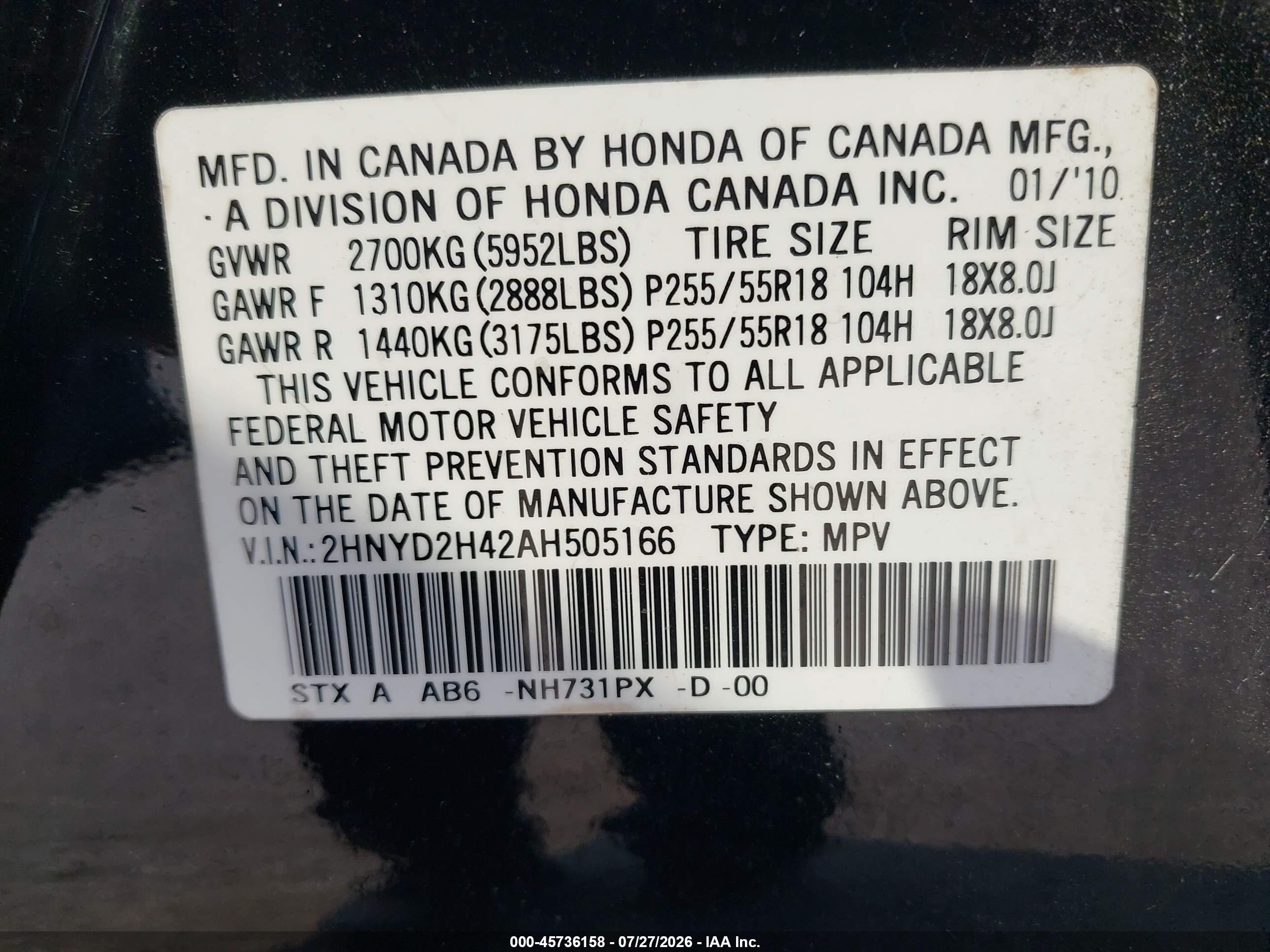 2010 Acura Mdx Technology Package Black vin: 2HNYD2H42AH505166