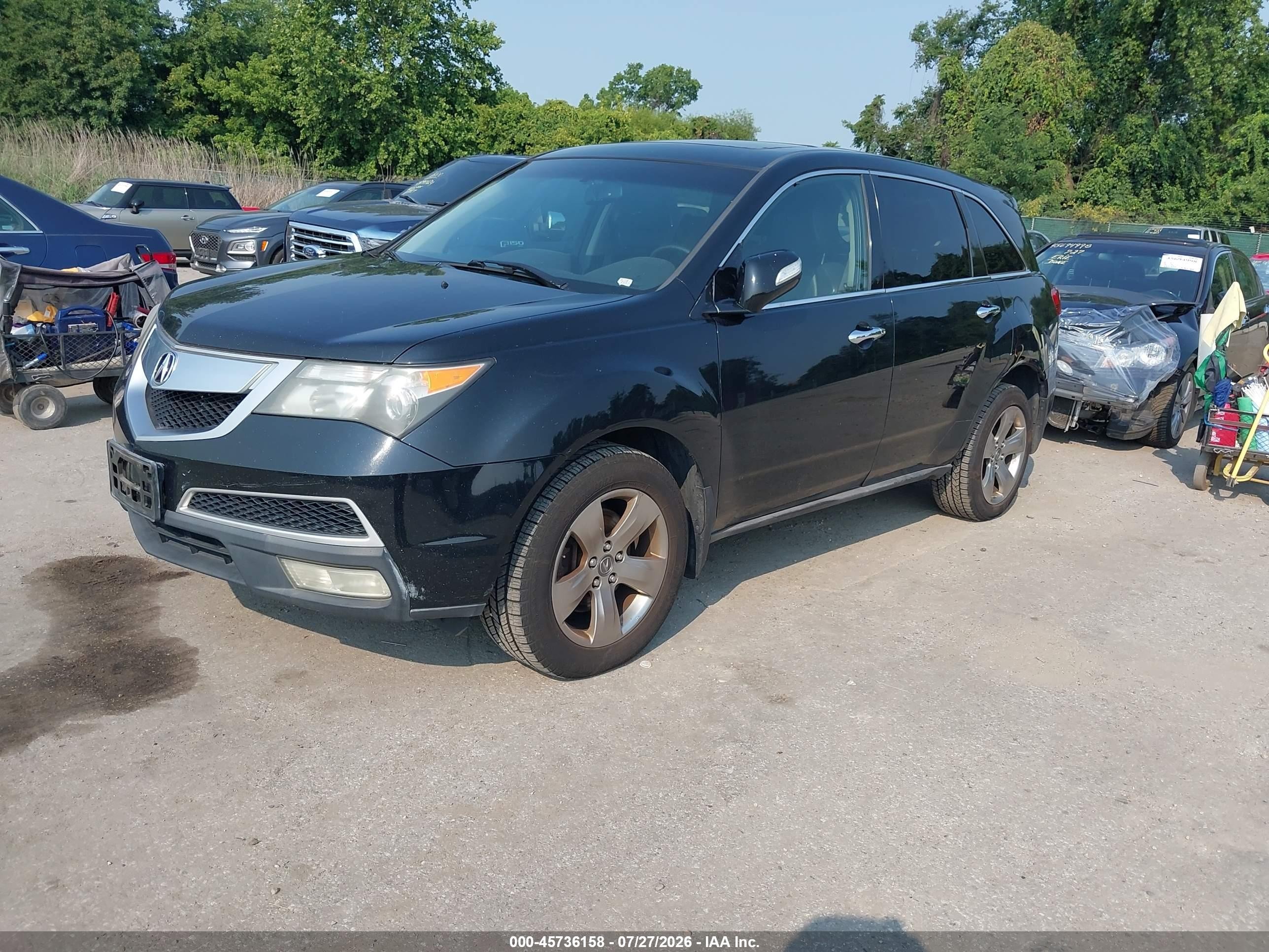 2010 Acura Mdx Technology Package Black vin: 2HNYD2H42AH505166