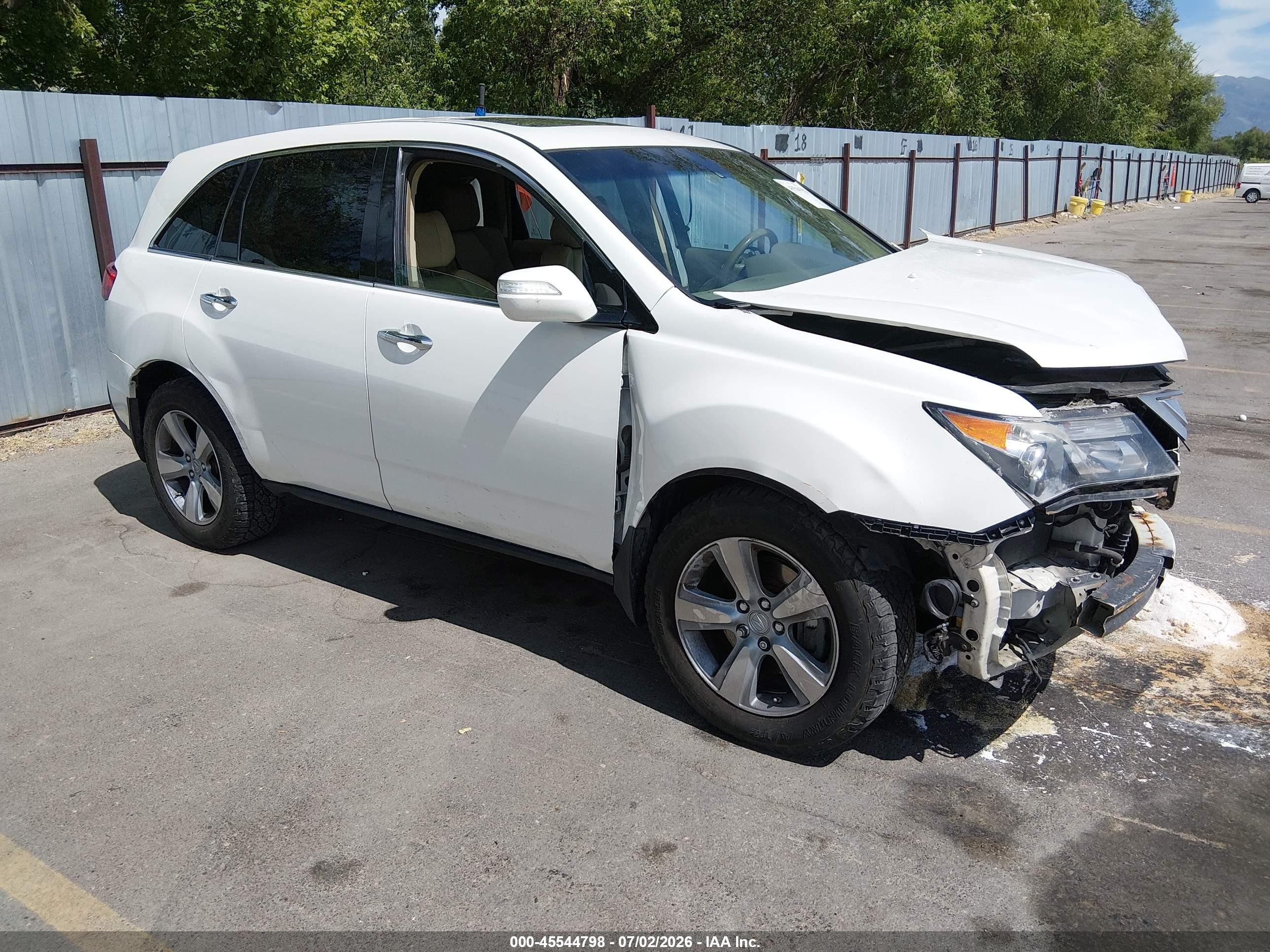 2010 Acura Mdx Technology Package White vin: 2HNYD2H42AH524672