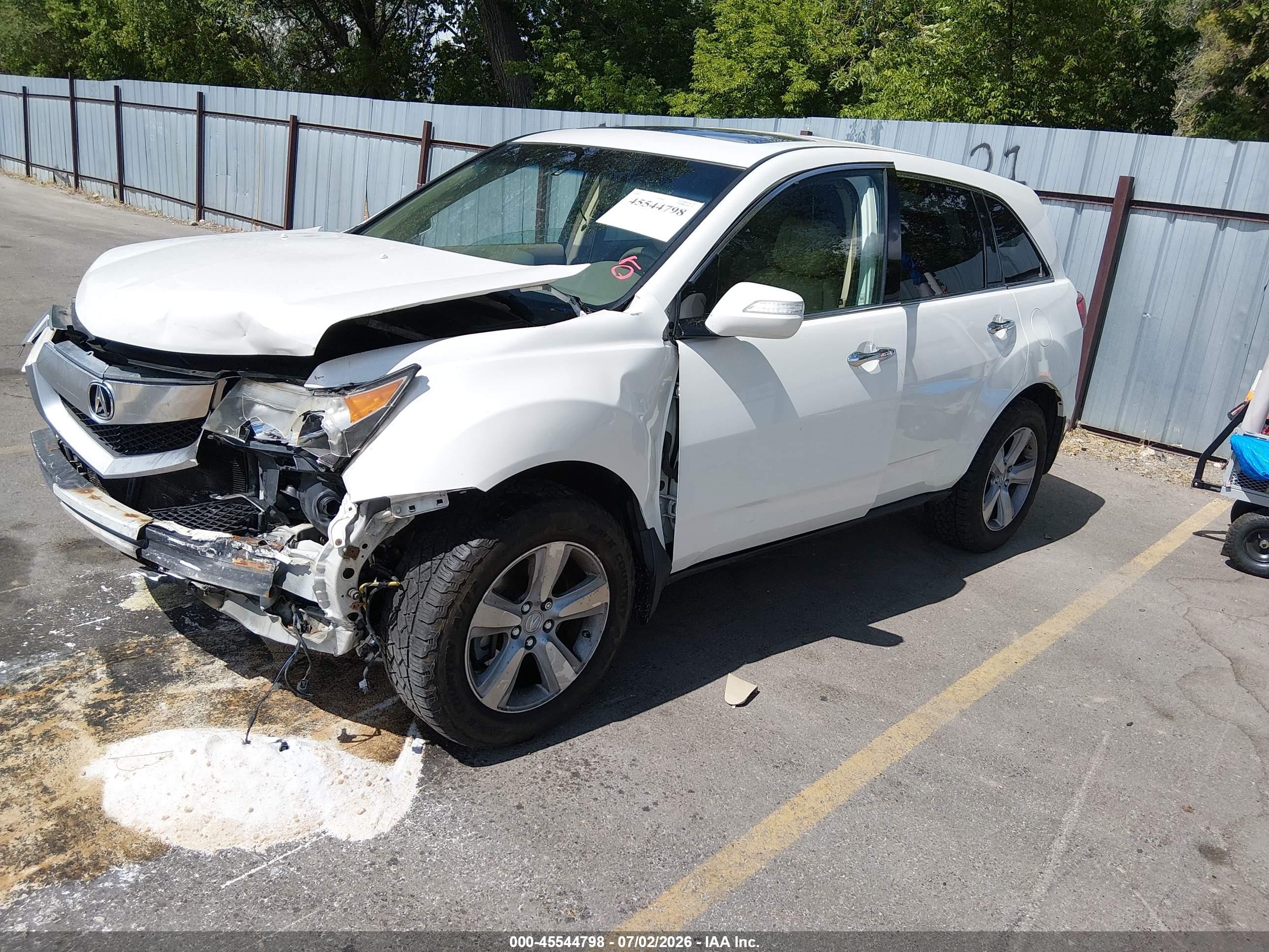 2010 Acura Mdx Technology Package White vin: 2HNYD2H42AH524672