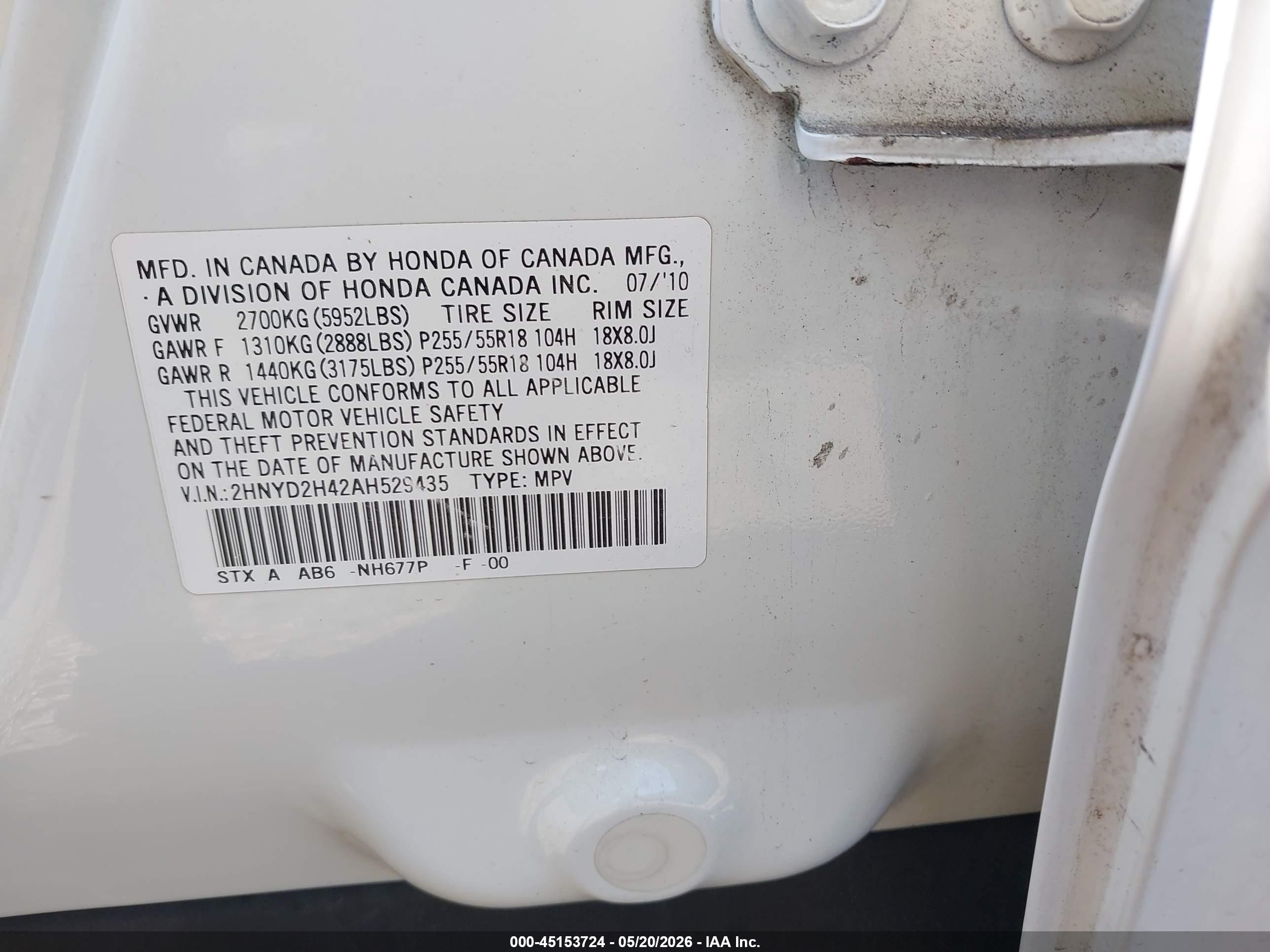 2010 Acura Mdx Technology Package White vin: 2HNYD2H42AH529435