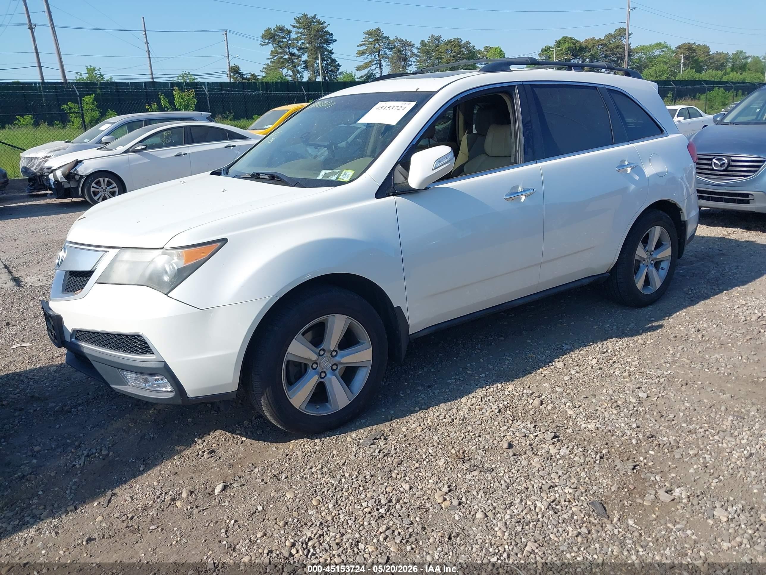 2010 Acura Mdx Technology Package White vin: 2HNYD2H42AH529435