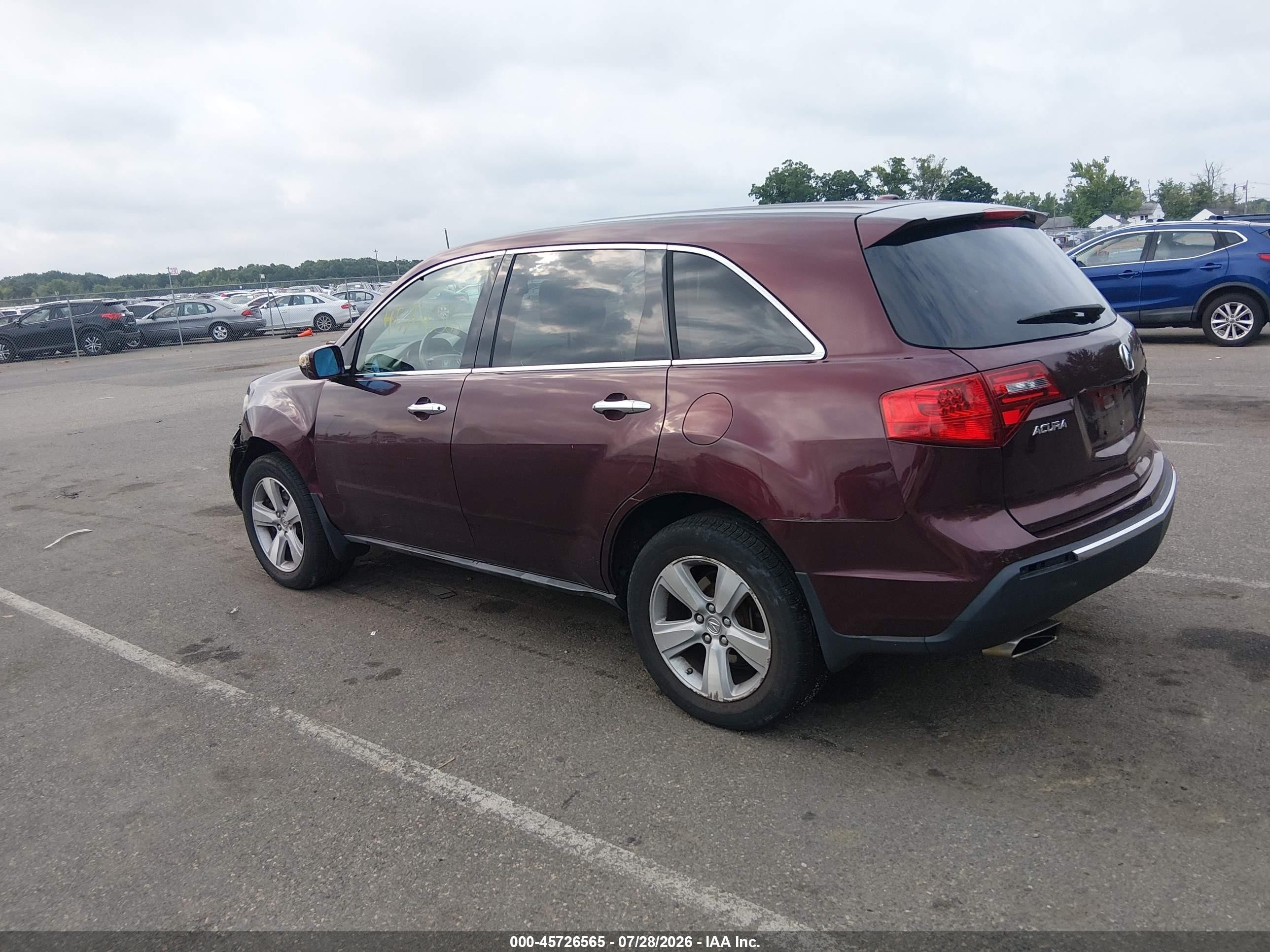 2011 Acura Mdx Technology Package Красный vin: 2HNYD2H43BH510667