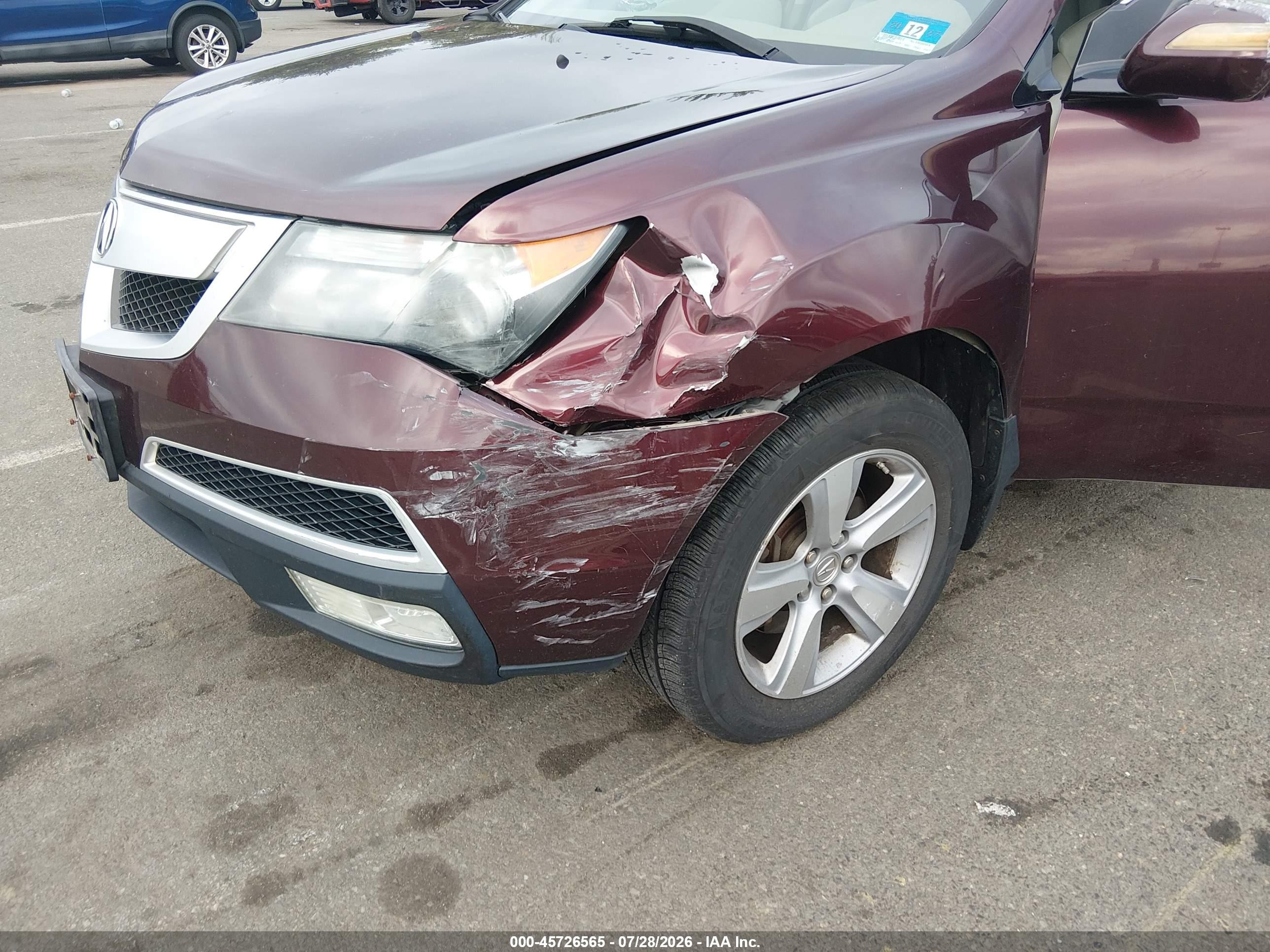 2011 Acura Mdx Technology Package Красный vin: 2HNYD2H43BH510667