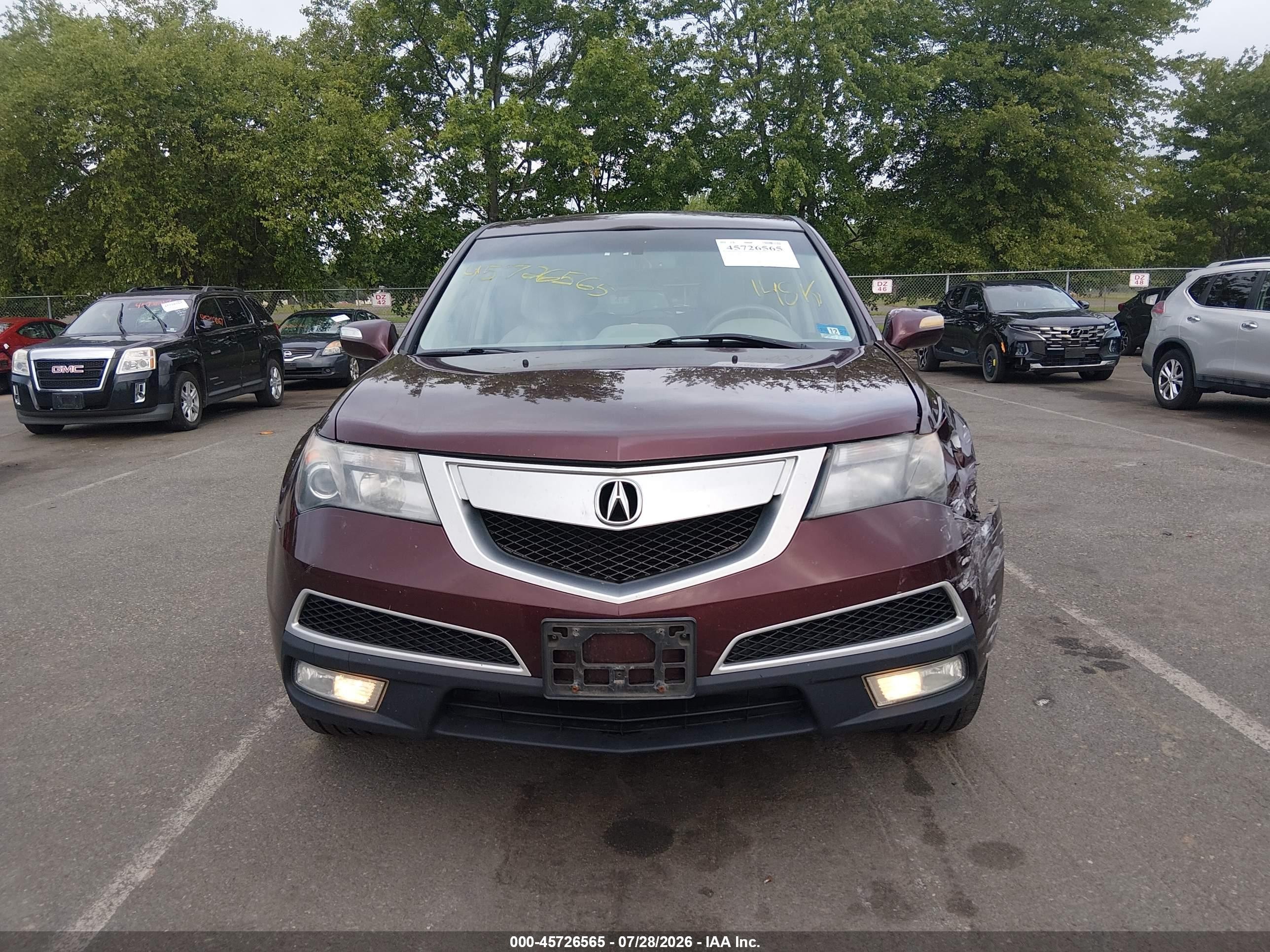 2011 Acura Mdx Technology Package Красный vin: 2HNYD2H43BH510667