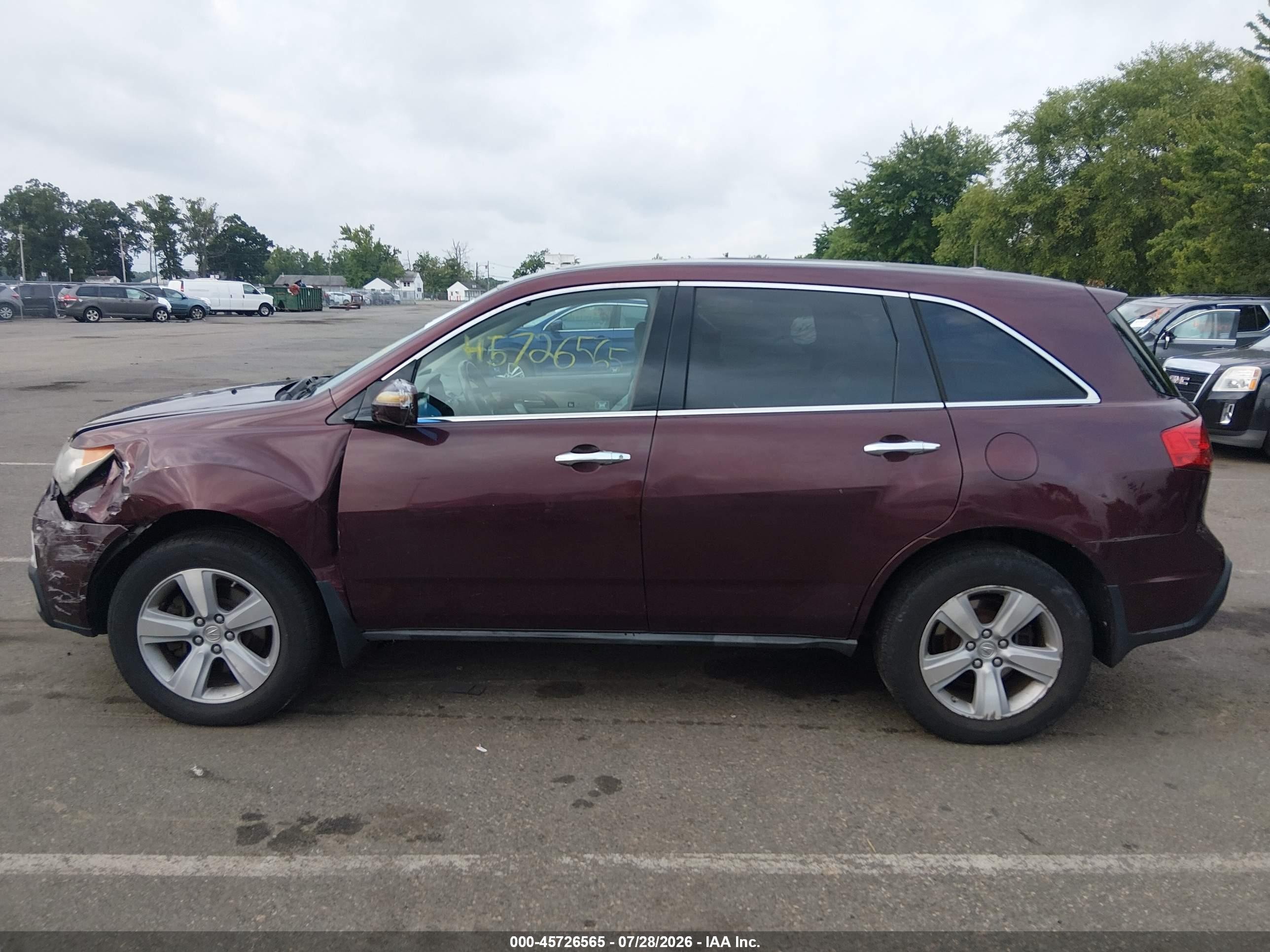 2011 Acura Mdx Technology Package Красный vin: 2HNYD2H43BH510667