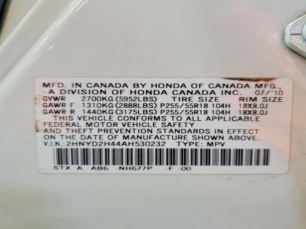 2010 Acura Mdx Technology White vin: 2HNYD2H44AH530232