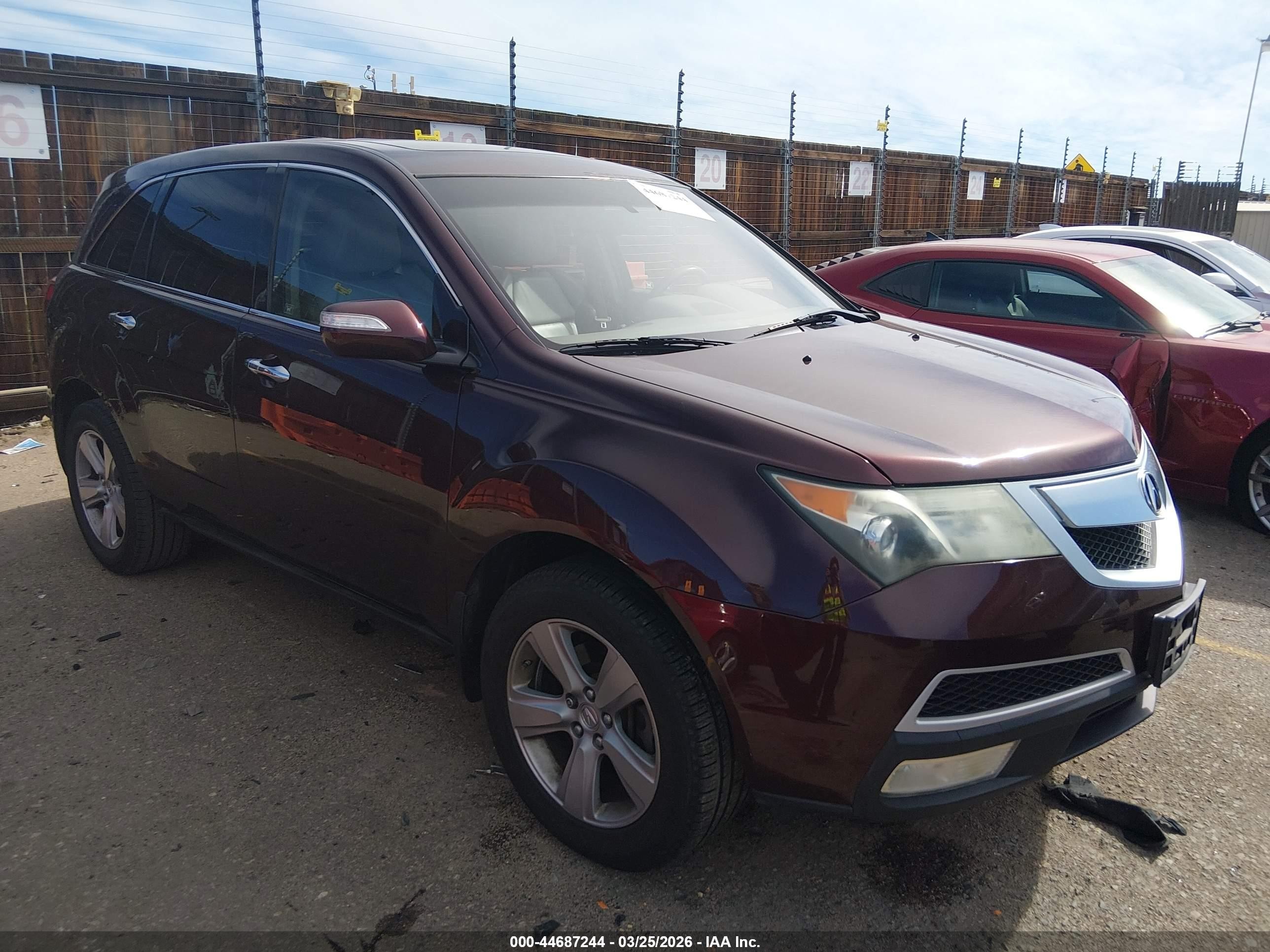 2011 Acura Mdx Technology Package Burgundy vin: 2HNYD2H44BH517059