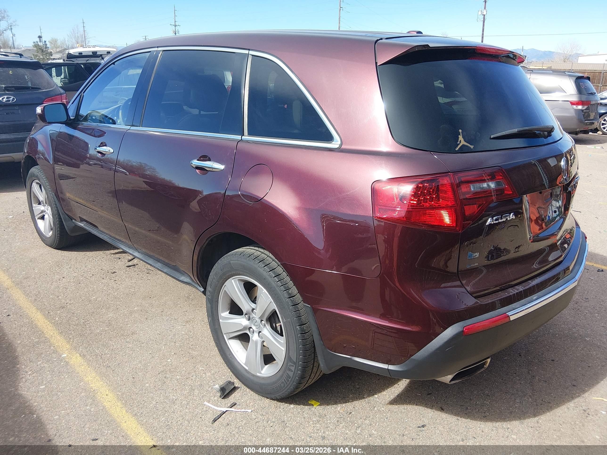 2011 Acura Mdx Technology Package Burgundy vin: 2HNYD2H44BH517059