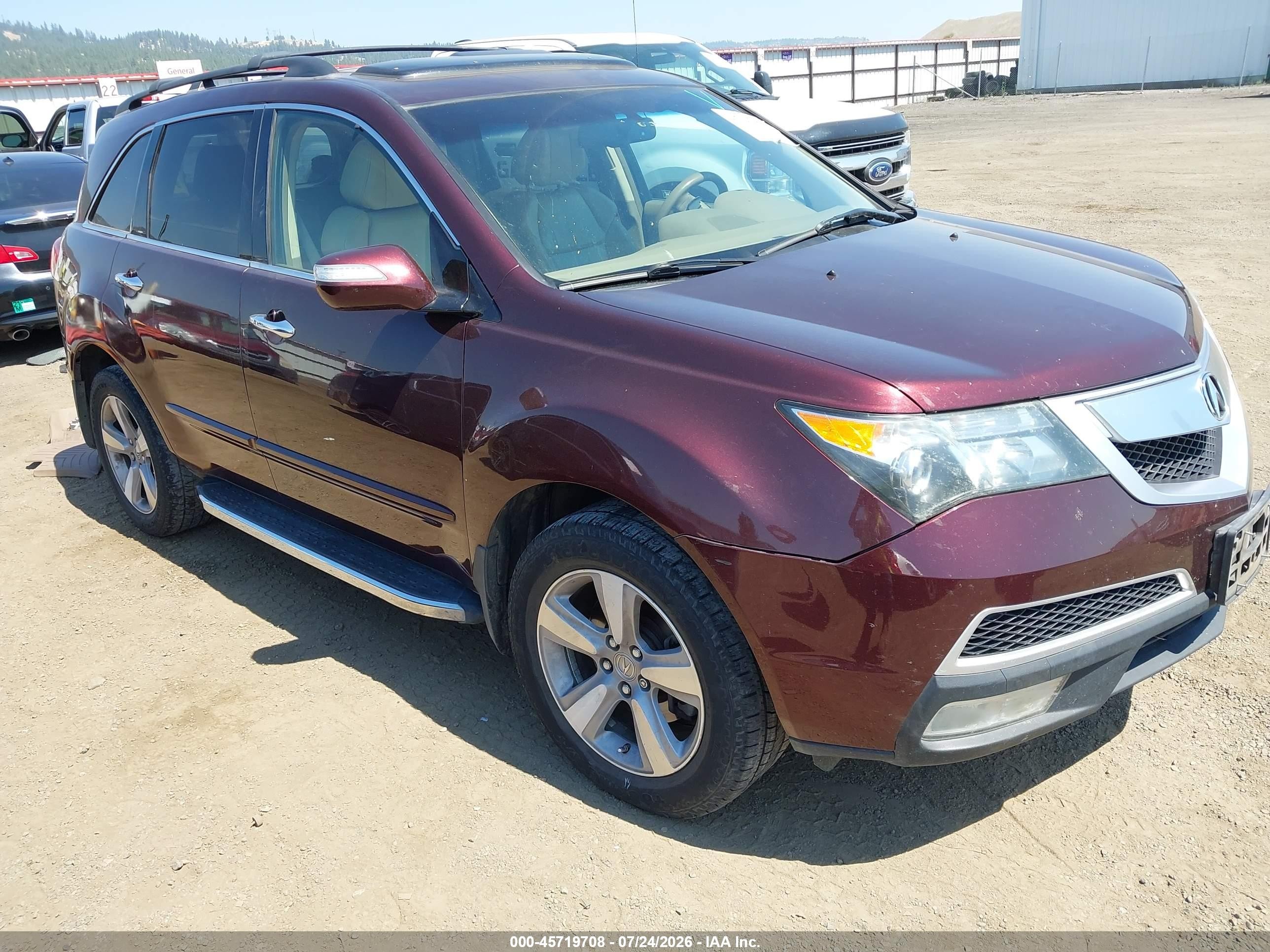 2011 Acura Mdx Technology Package Maroon vin: 2HNYD2H44BH539093