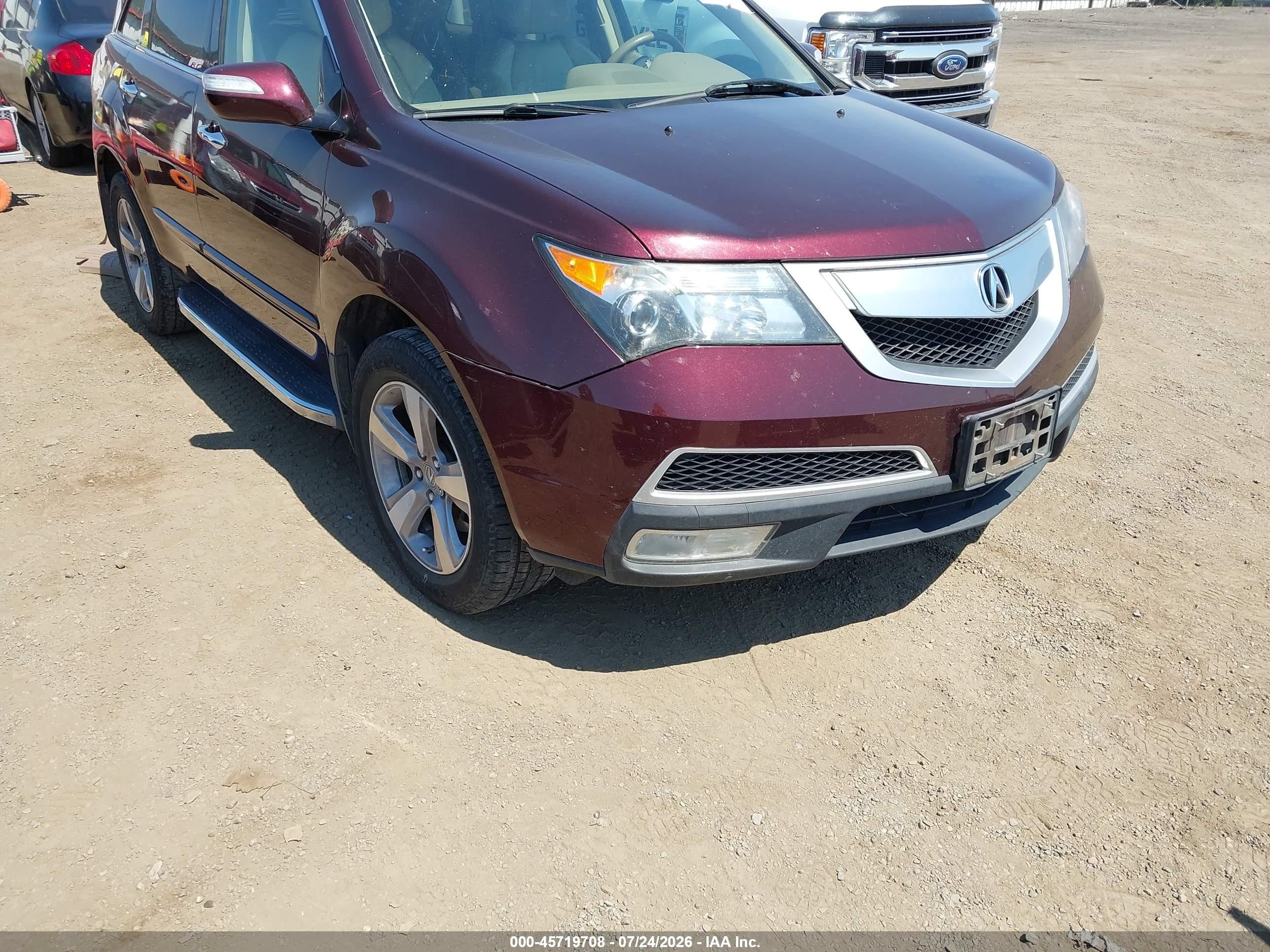 2011 Acura Mdx Technology Package Maroon vin: 2HNYD2H44BH539093