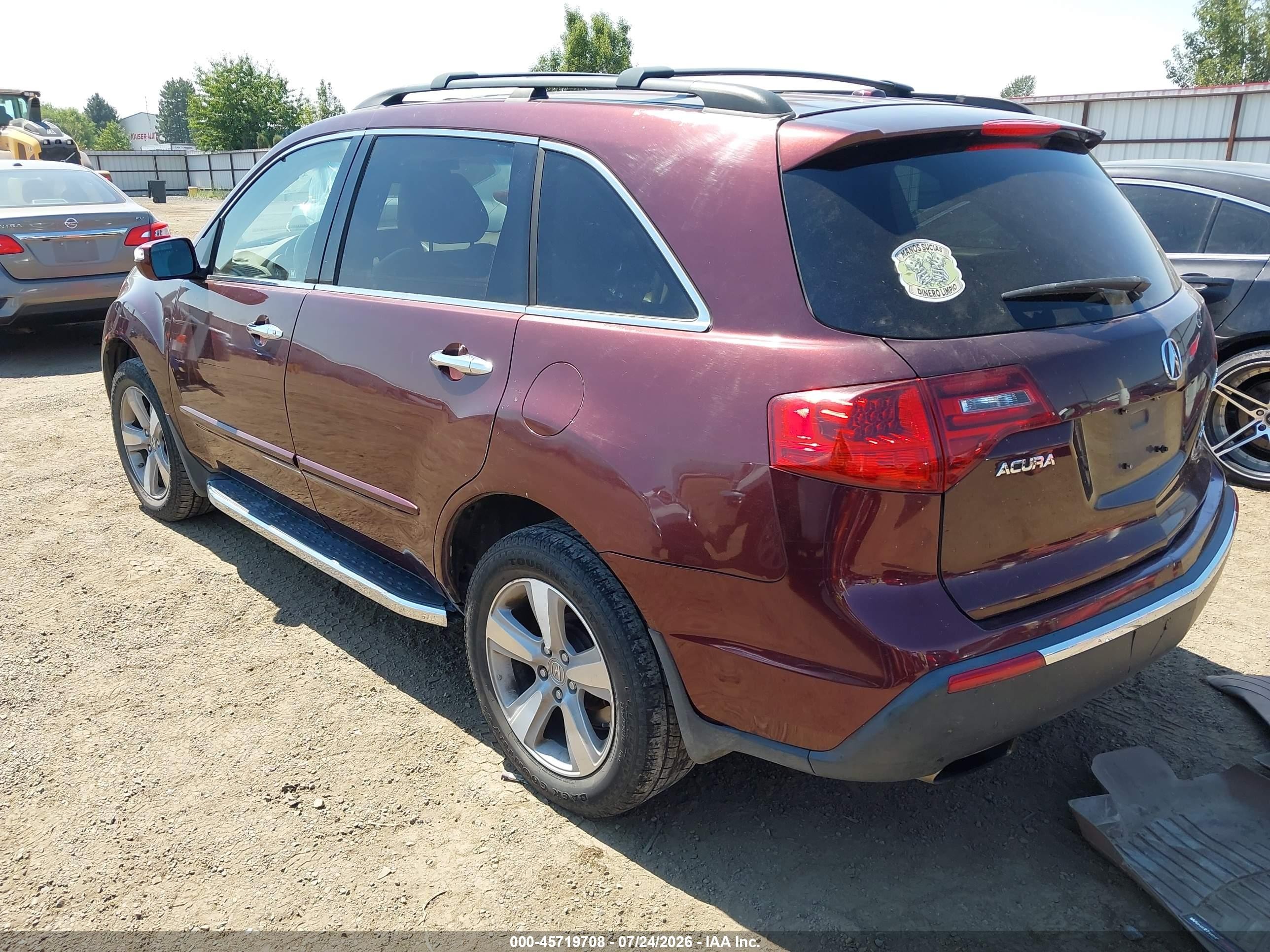 2011 Acura Mdx Technology Package Maroon vin: 2HNYD2H44BH539093