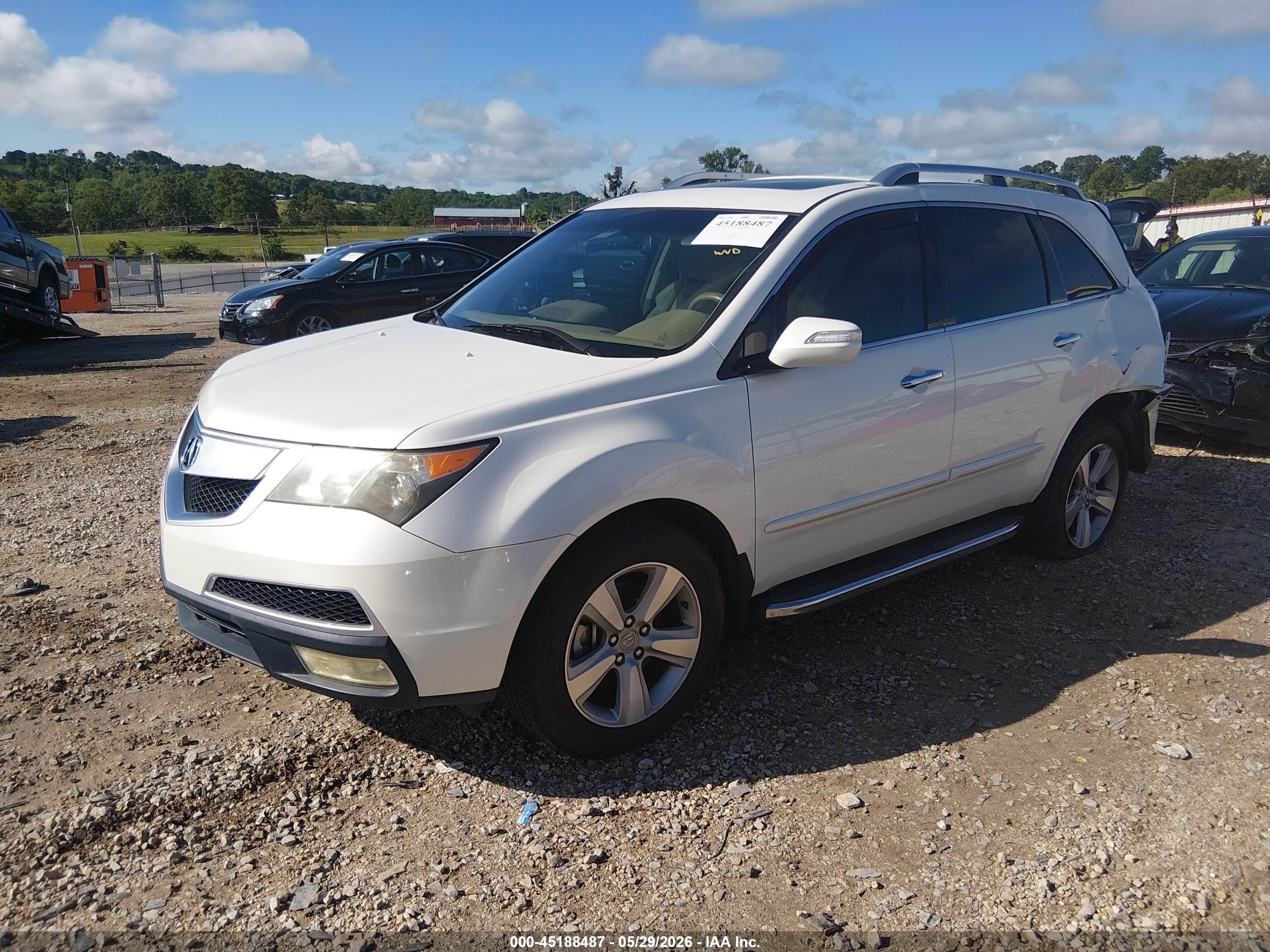 2010 Acura Mdx Technology Package White vin: 2HNYD2H45AH530188