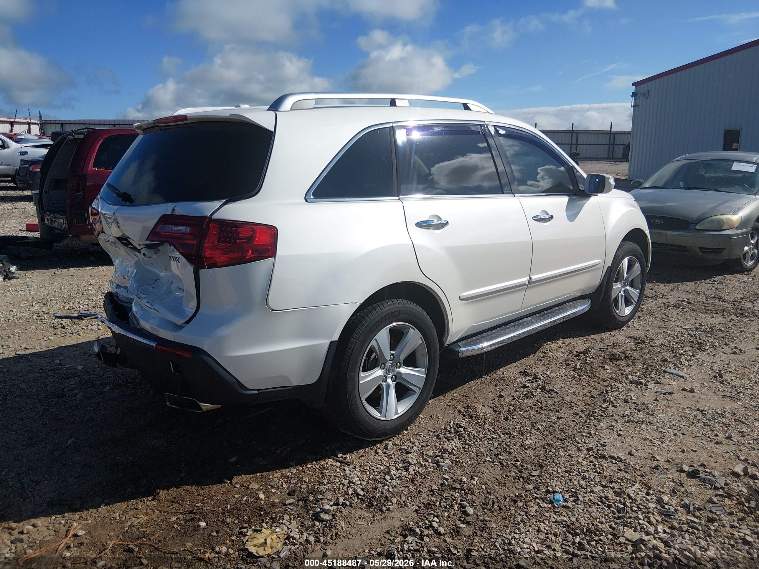 2010 Acura Mdx Technology Package White vin: 2HNYD2H45AH530188