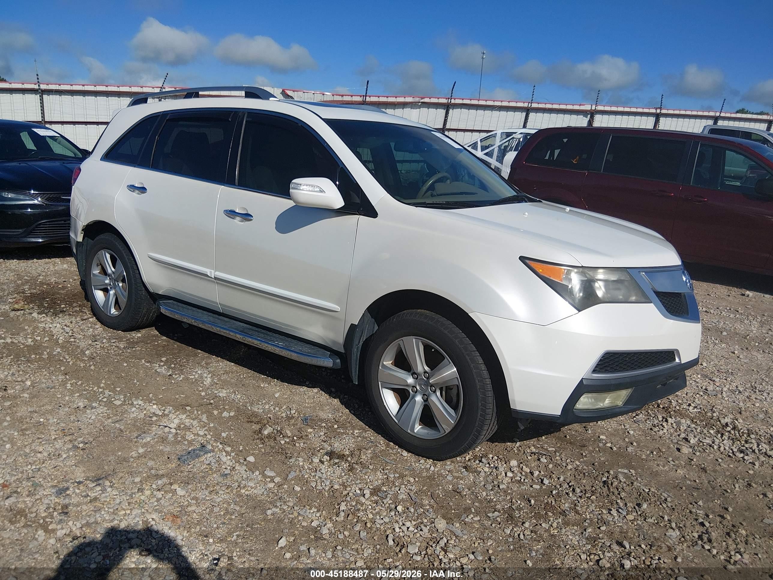 2010 Acura Mdx Technology Package White vin: 2HNYD2H45AH530188