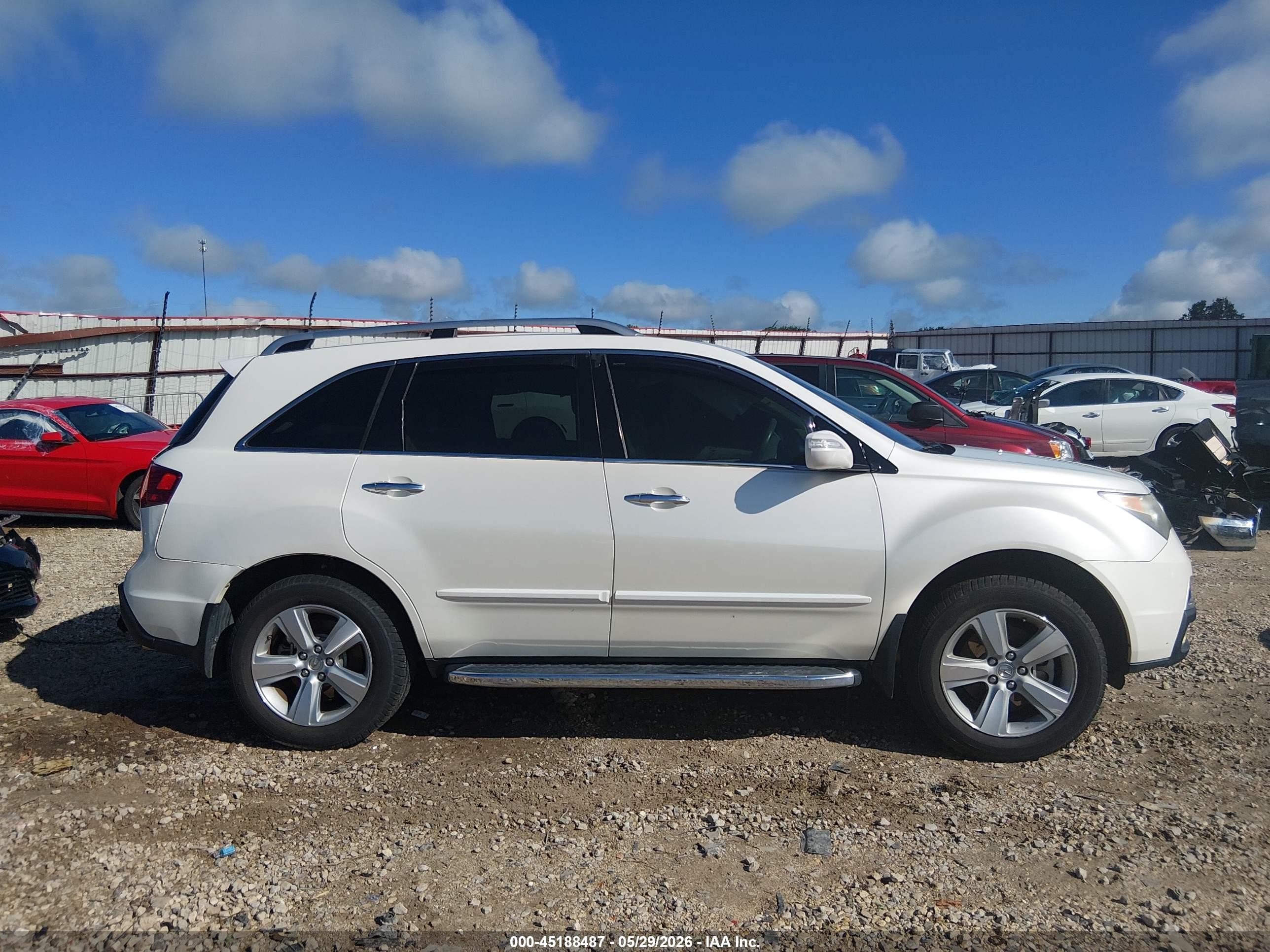 2010 Acura Mdx Technology Package White vin: 2HNYD2H45AH530188