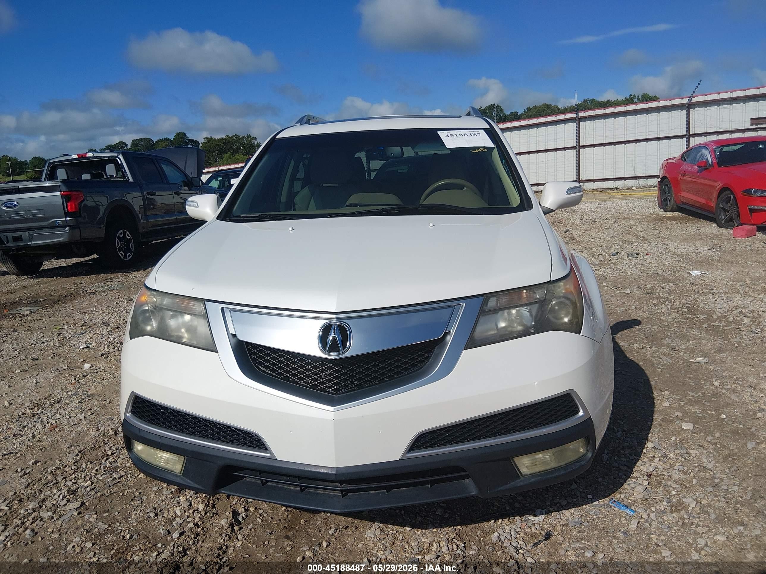 2010 Acura Mdx Technology Package White vin: 2HNYD2H45AH530188