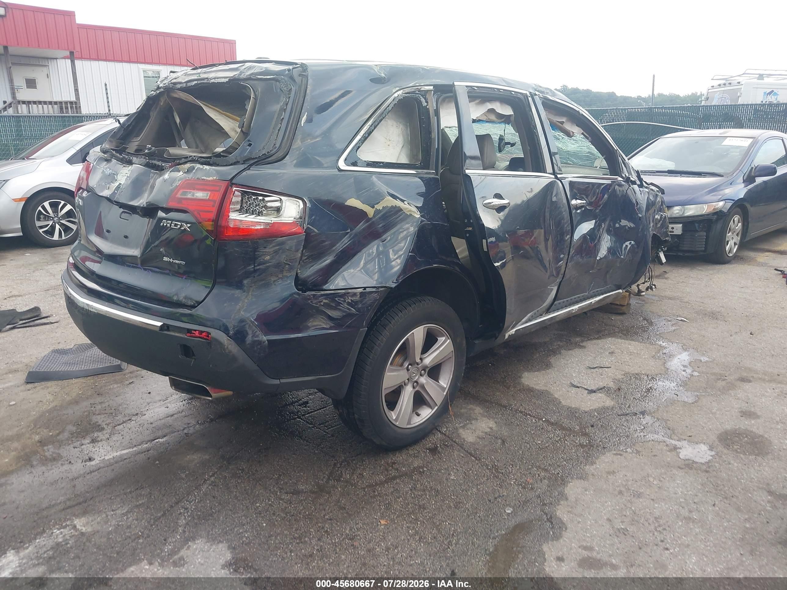 2012 Acura Mdx Technology Package Blue vin: 2HNYD2H45CH505441