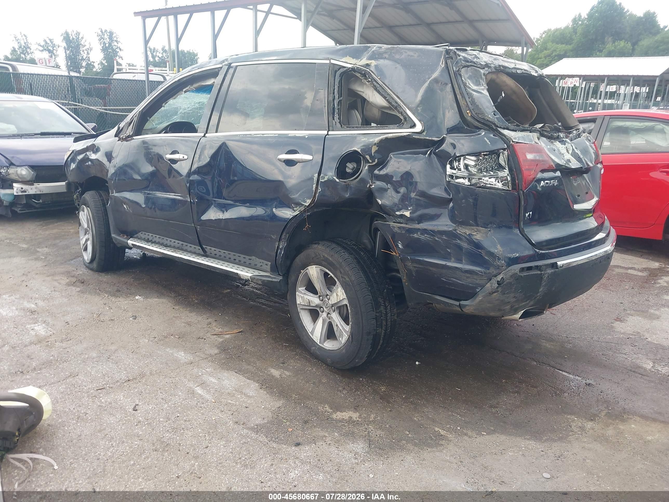2012 Acura Mdx Technology Package Blue vin: 2HNYD2H45CH505441