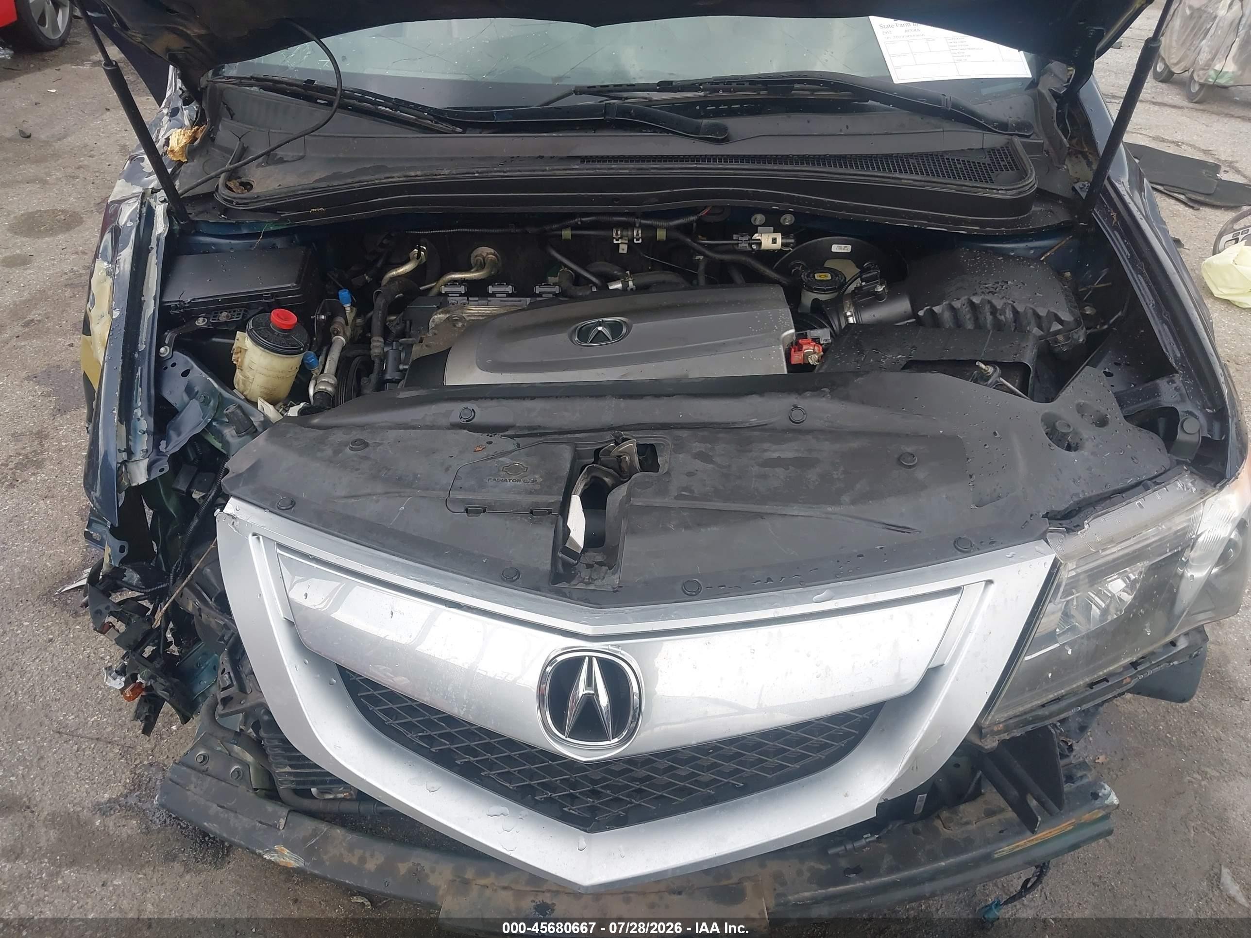 2012 Acura Mdx Technology Package Blue vin: 2HNYD2H45CH505441