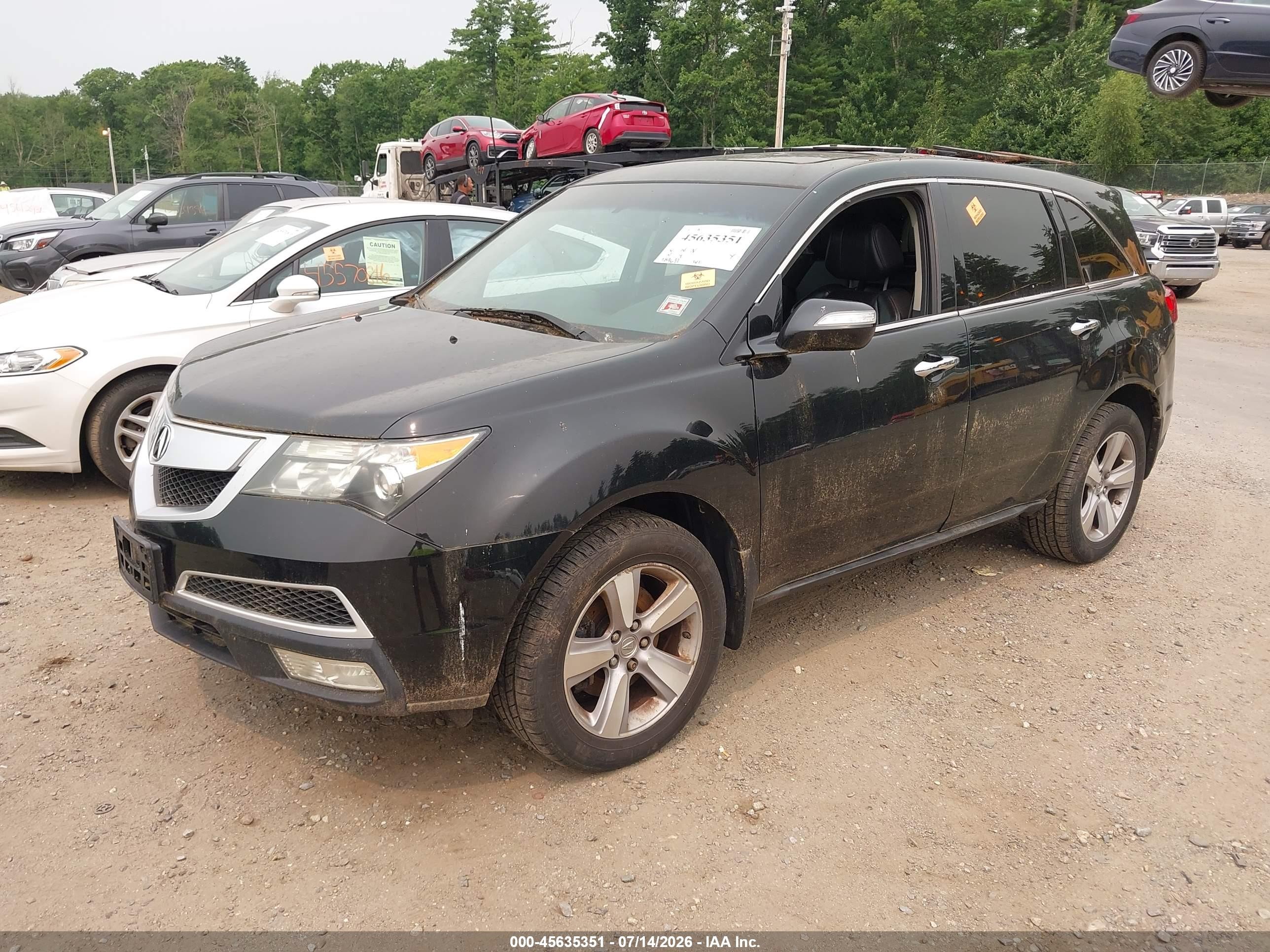 2011 Acura Mdx Technology Package Черный vin: 2HNYD2H47BH529769