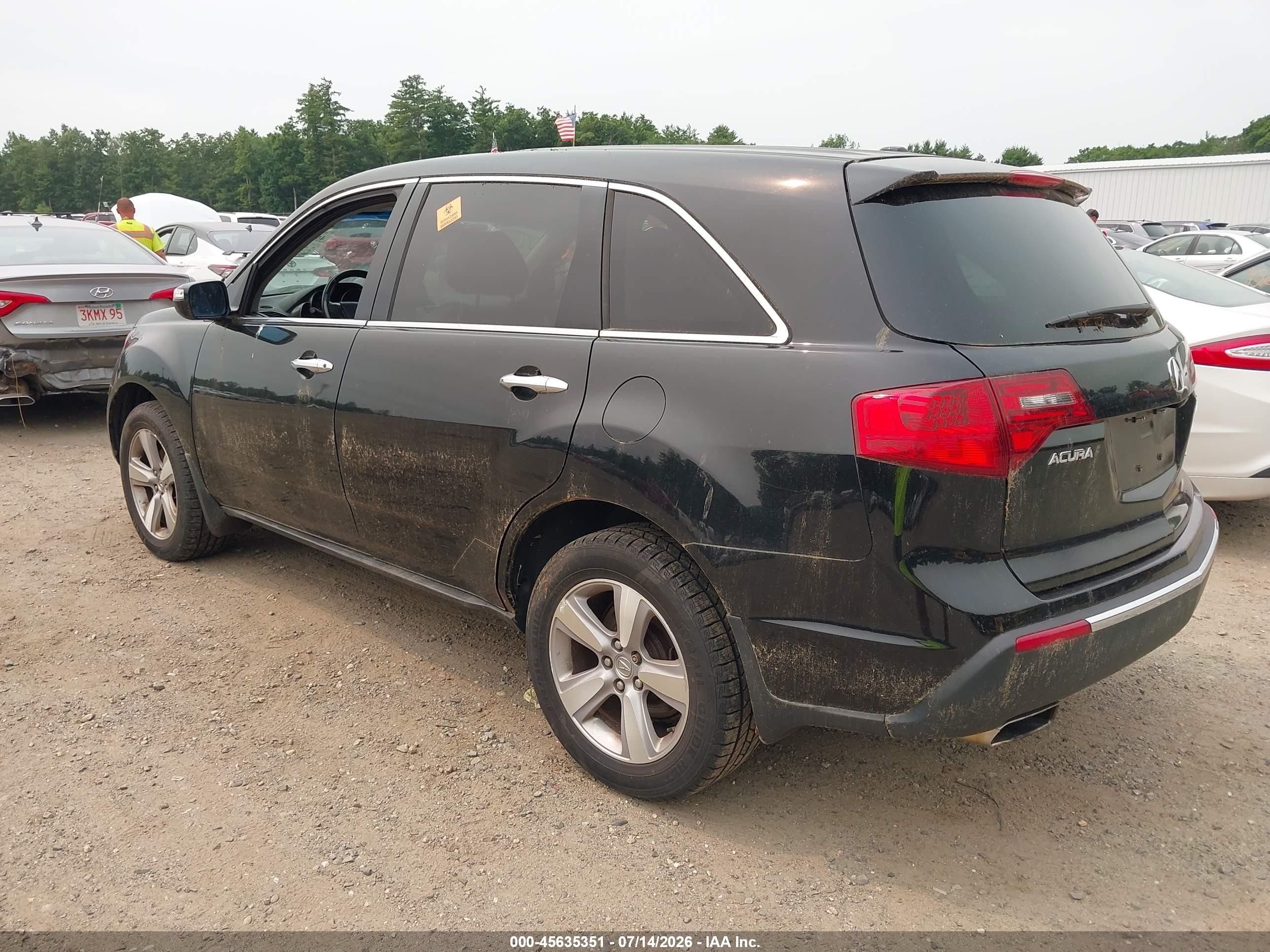 2011 Acura Mdx Technology Package Черный vin: 2HNYD2H47BH529769