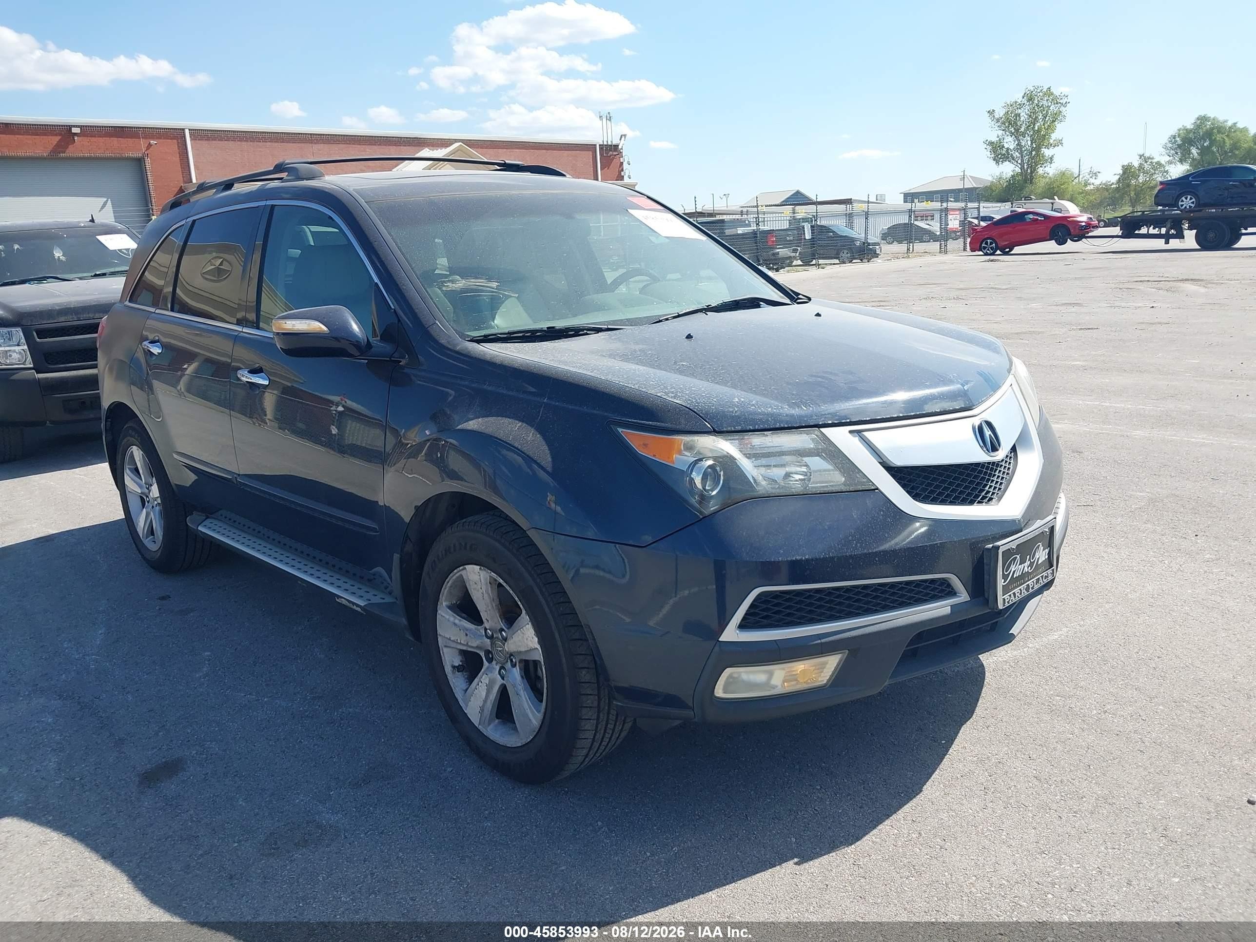 2010 Acura Mdx Technology Package Blue vin: 2HNYD2H48AH506905
