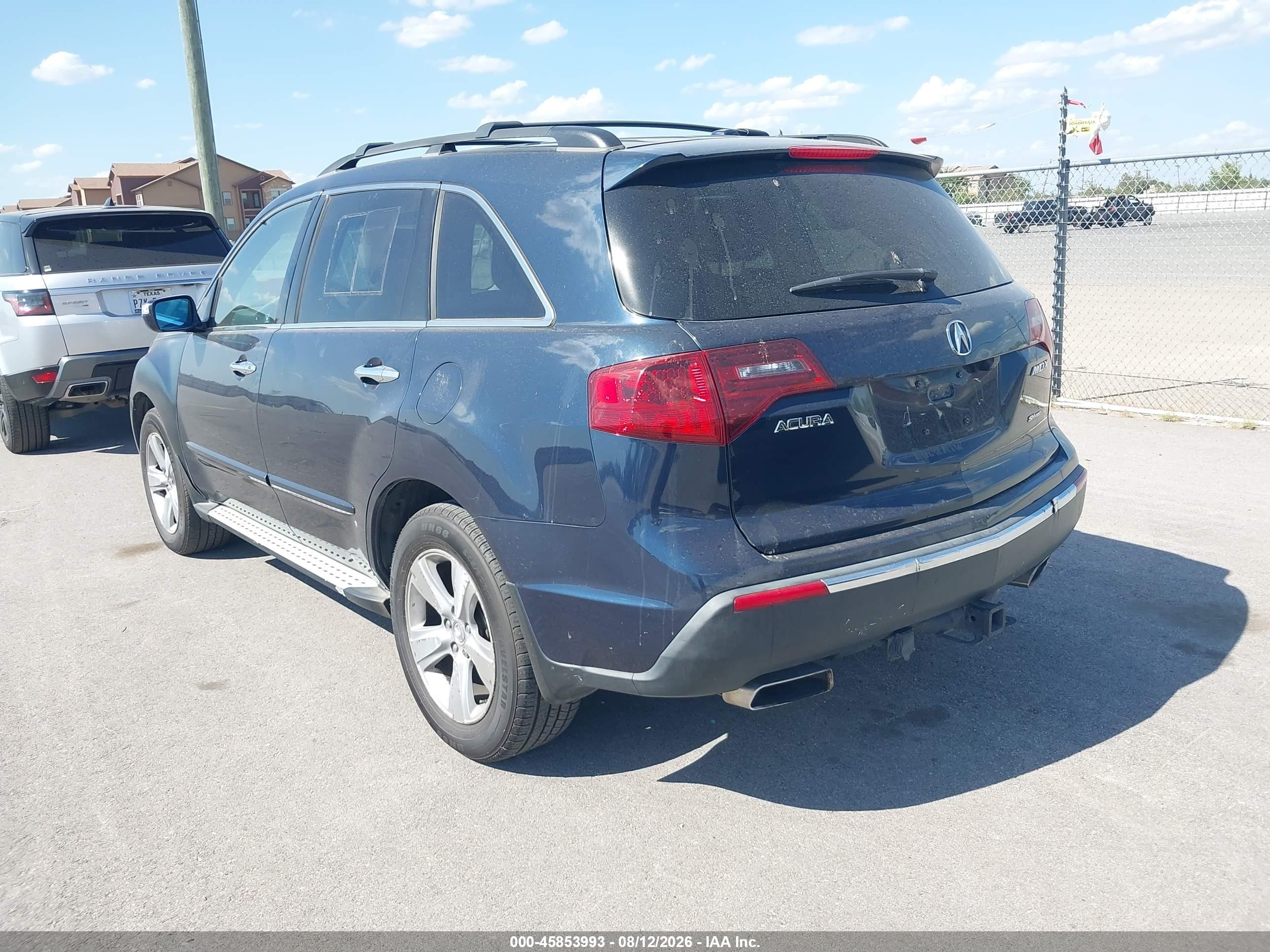 2010 Acura Mdx Technology Package Blue vin: 2HNYD2H48AH506905