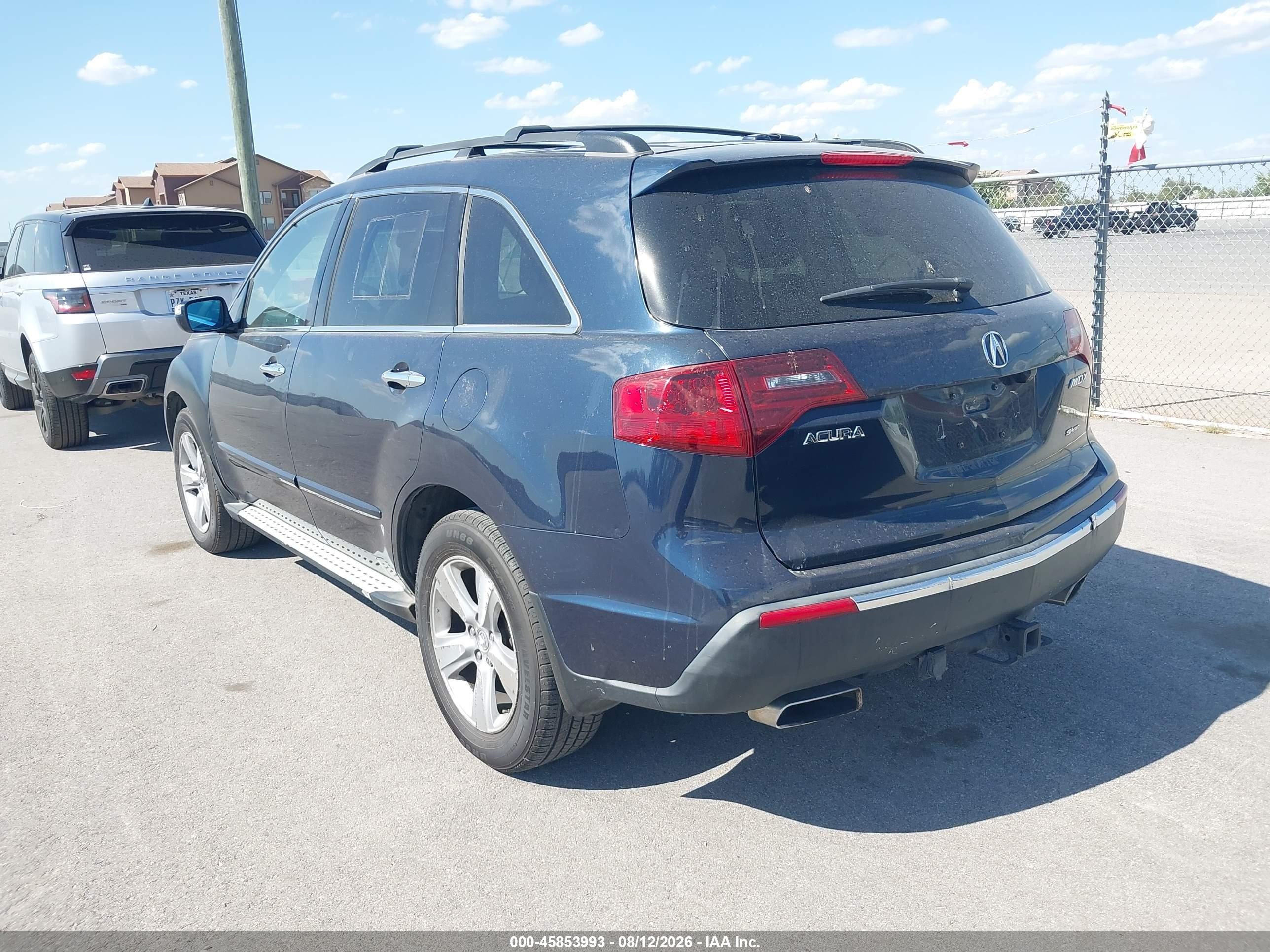 2010 Acura Mdx Technology Package Blue vin: 2HNYD2H48AH506905