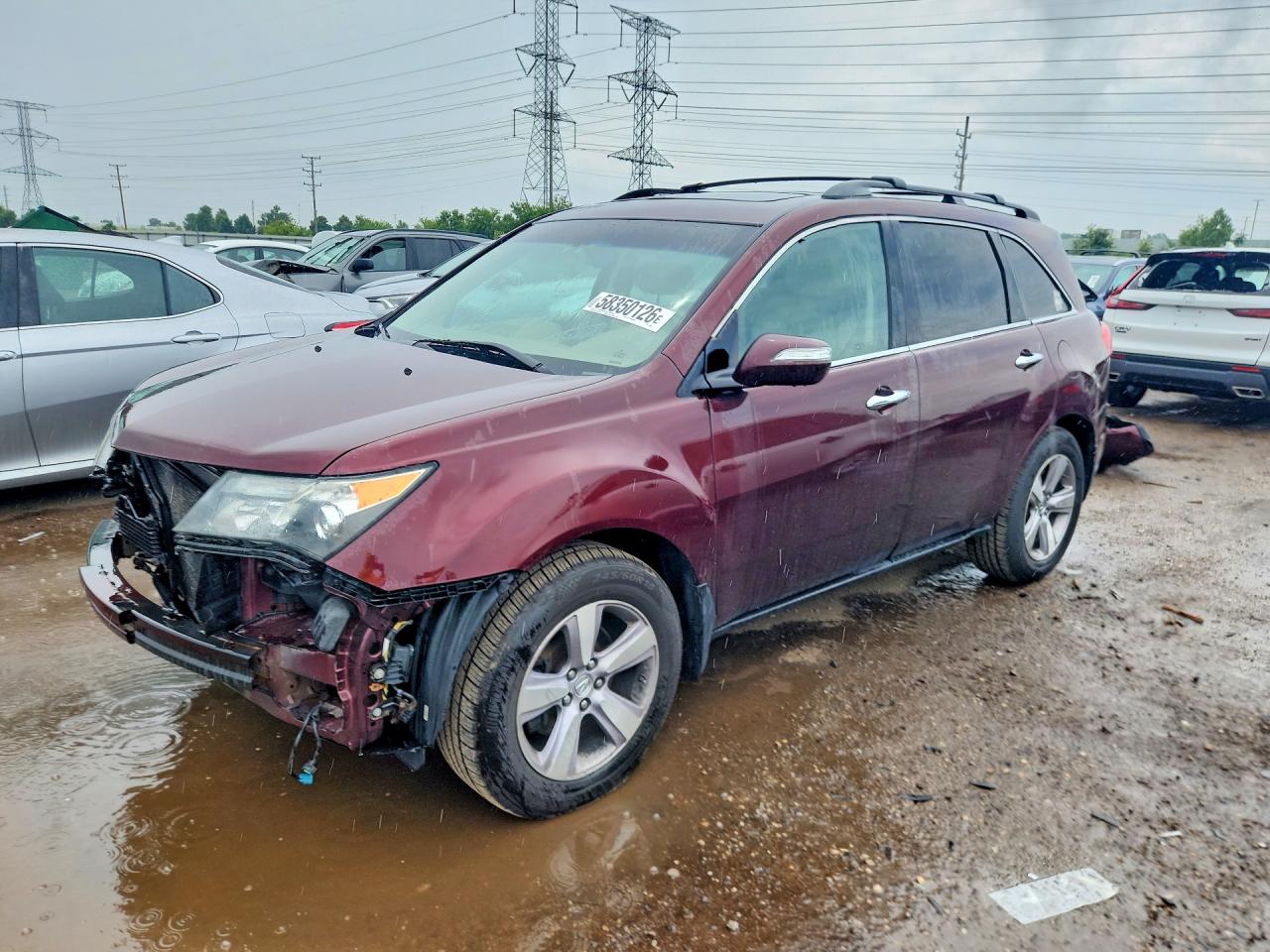 2013 Acura Mdx Technology Burgundy vin: 2HNYD2H48DH508626