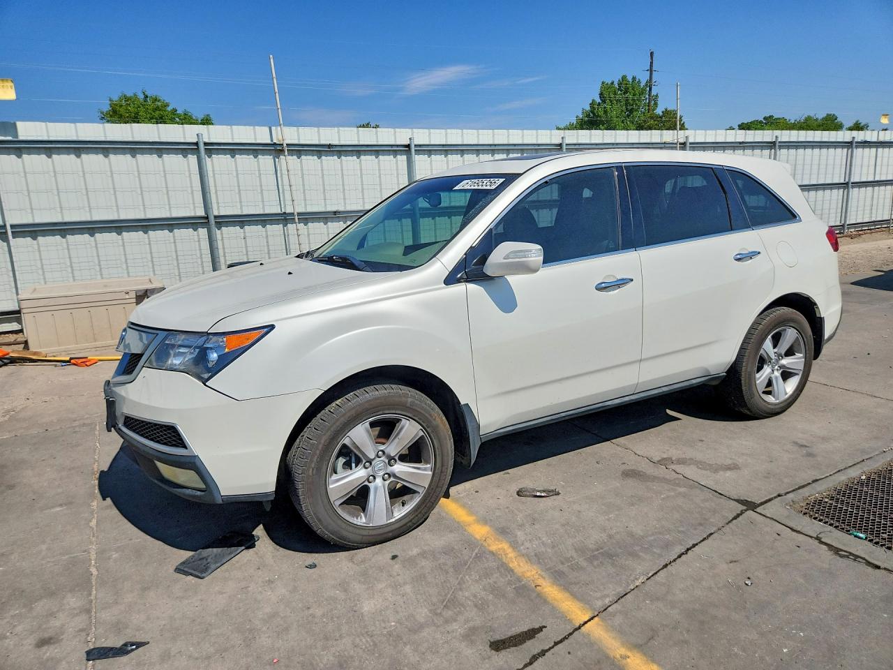 2011 Acura Mdx Technology White vin: 2HNYD2H4XBH500847