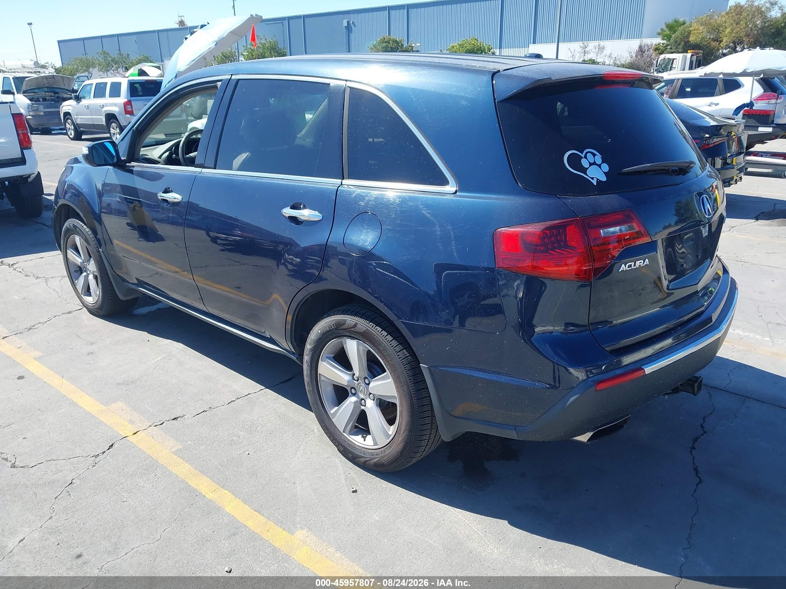 2012 Acura Mdx Technology Package Blue vin: 2HNYD2H4XCH519691