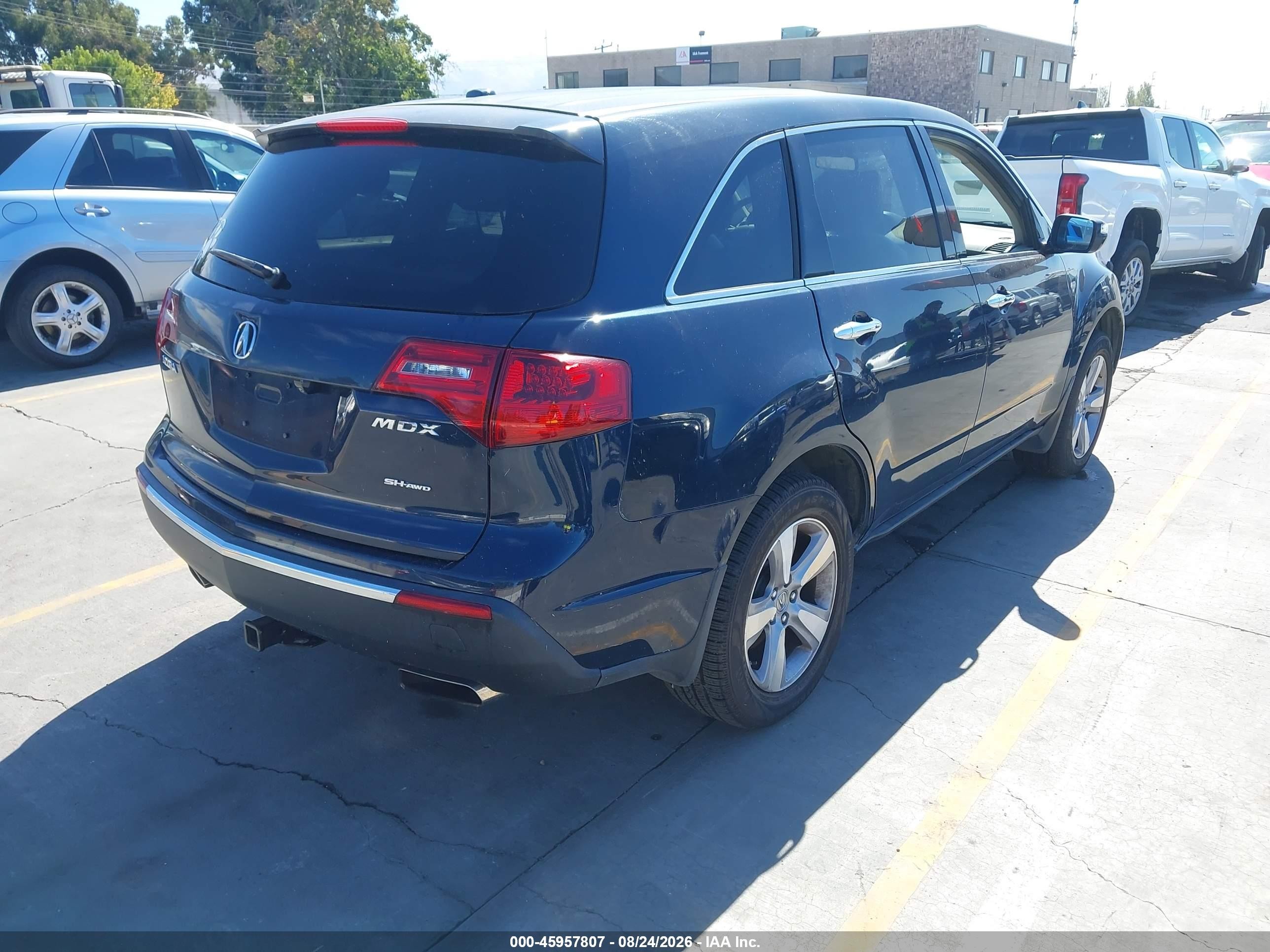 2012 Acura Mdx Technology Package Blue vin: 2HNYD2H4XCH519691