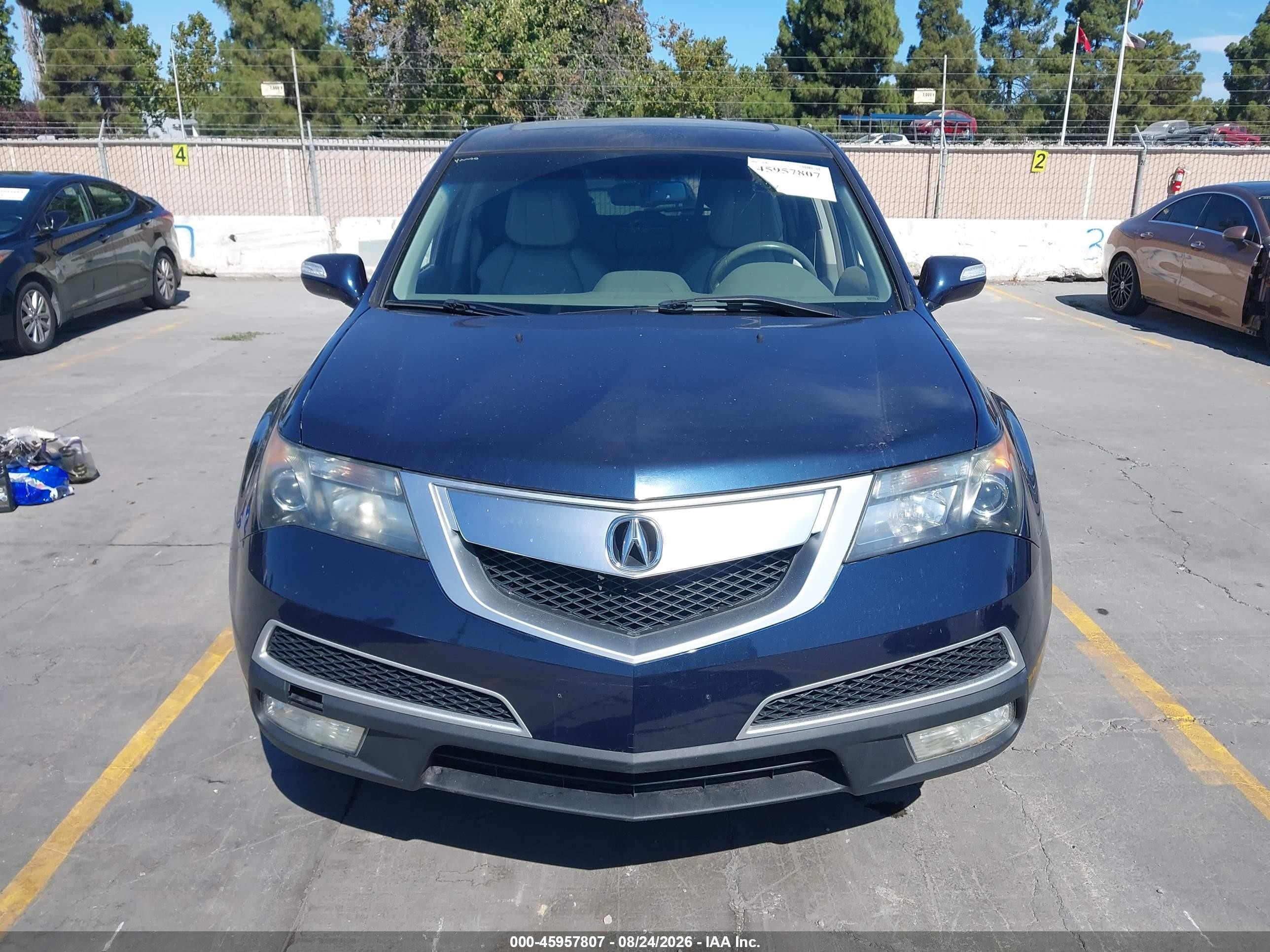 2012 Acura Mdx Technology Package Blue vin: 2HNYD2H4XCH519691