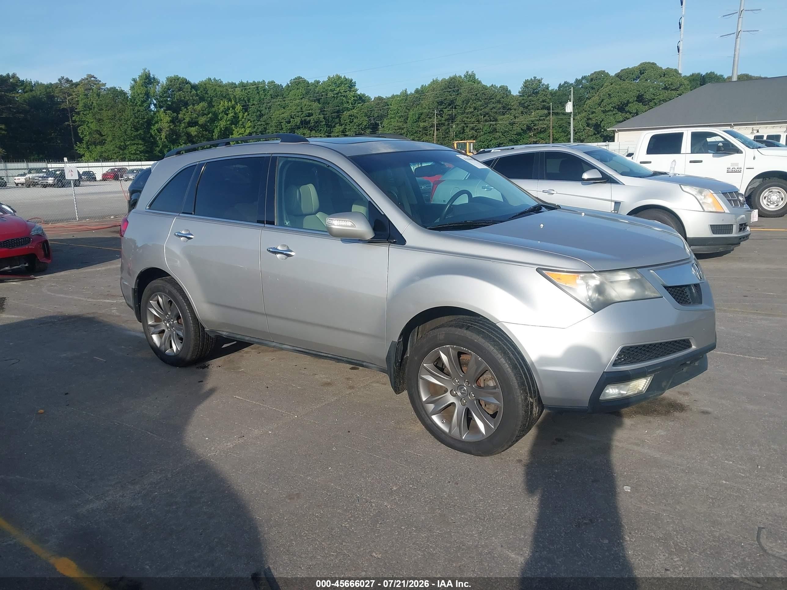2010 Acura Mdx Advance Package Silver vin: 2HNYD2H52AH527726