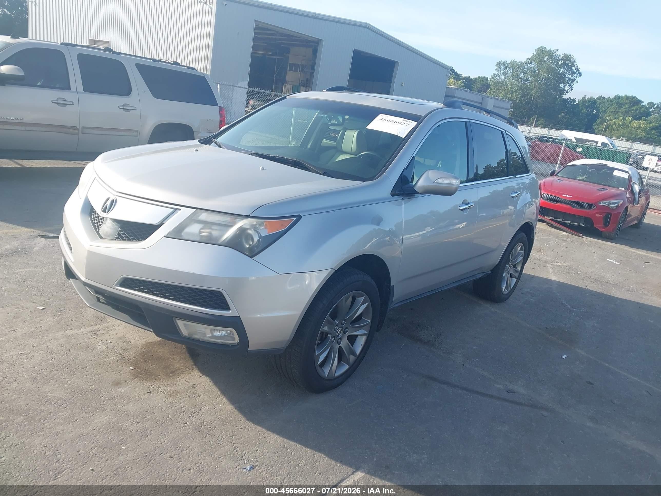 2010 Acura Mdx Advance Package Silver vin: 2HNYD2H52AH527726