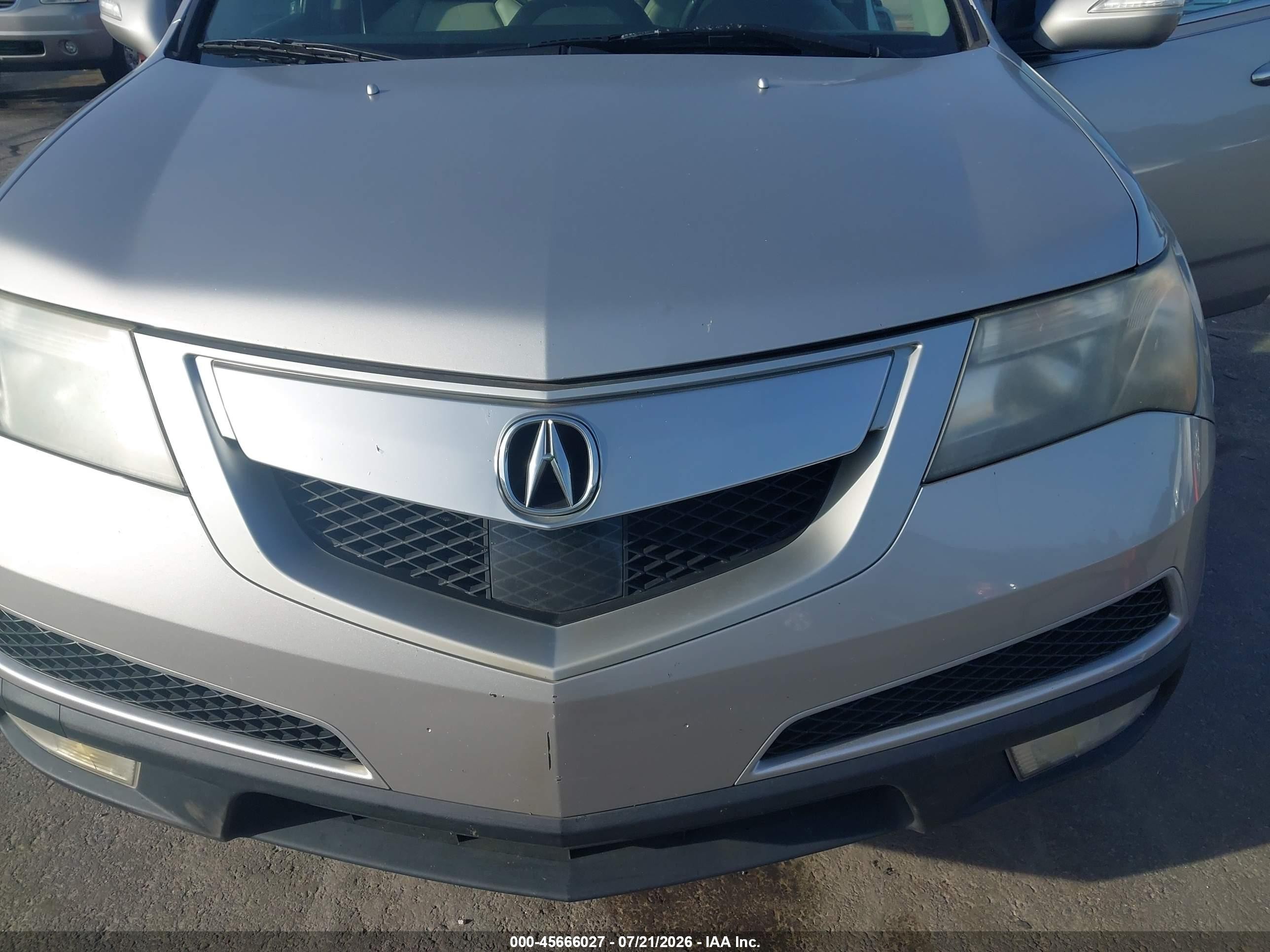 2010 Acura Mdx Advance Package Silver vin: 2HNYD2H52AH527726