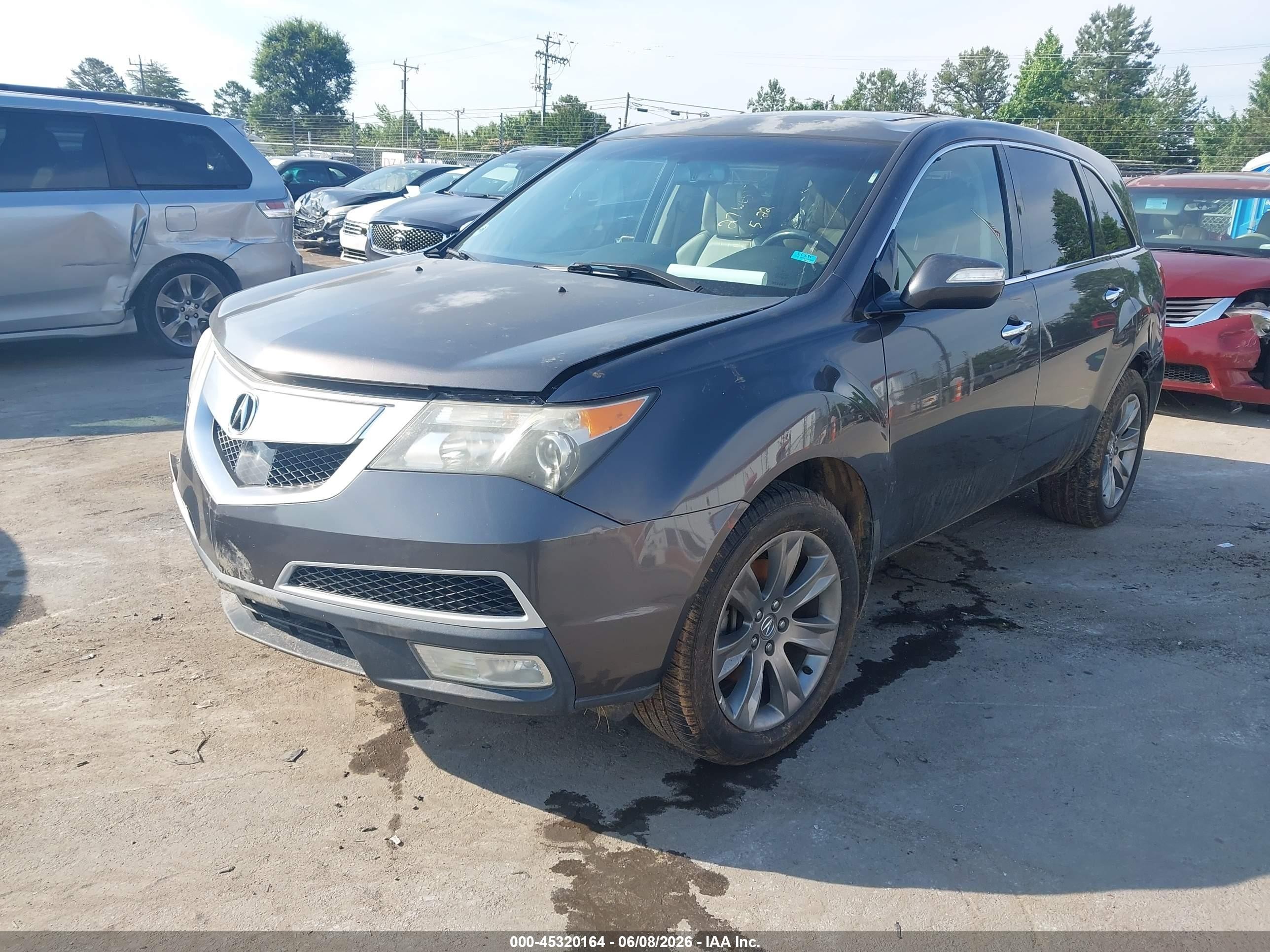 2011 Acura Mdx Advance Package Серый vin: 2HNYD2H55BH501798