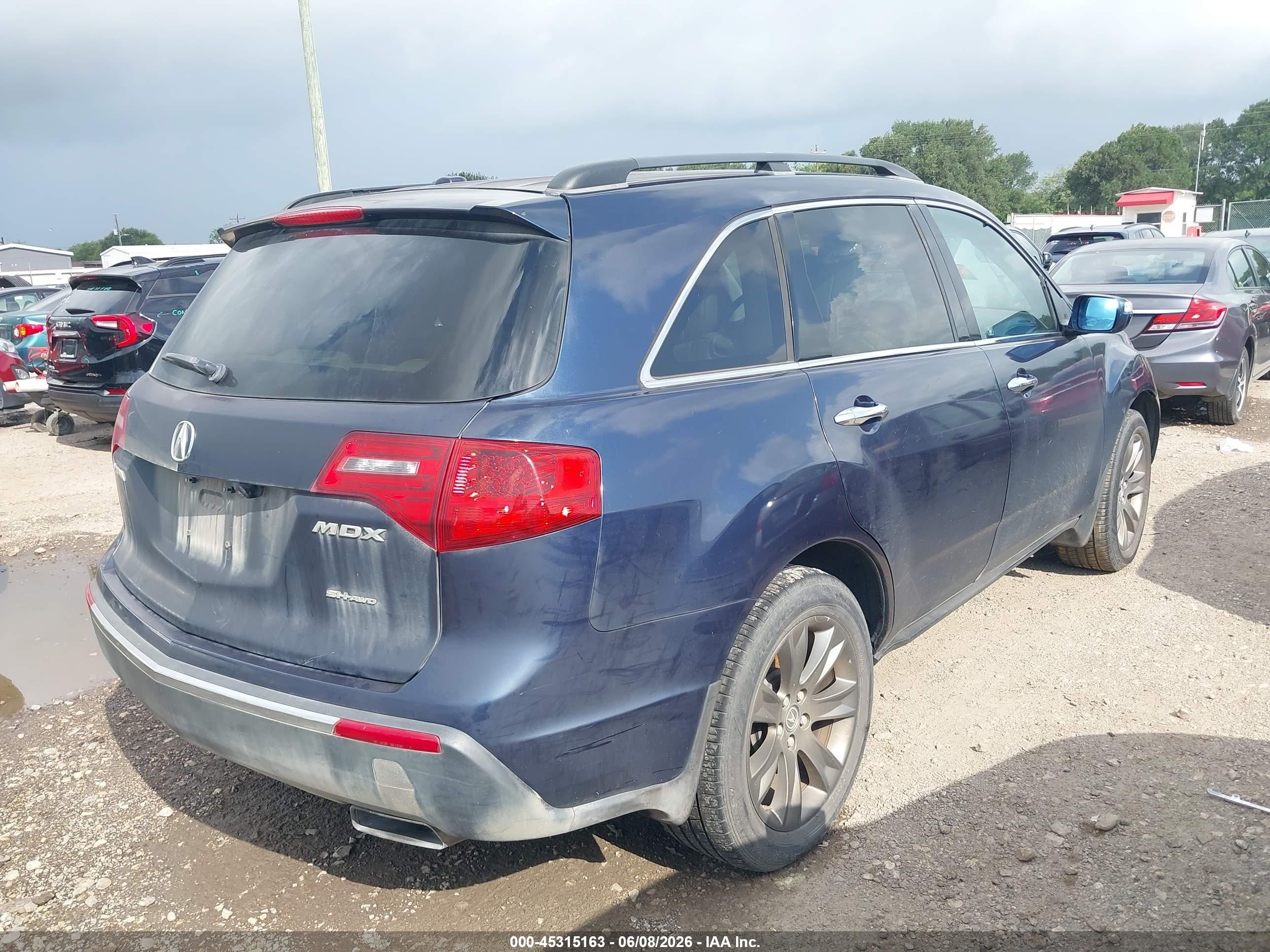 2011 Acura Mdx Advance Package Blue vin: 2HNYD2H55BH529861