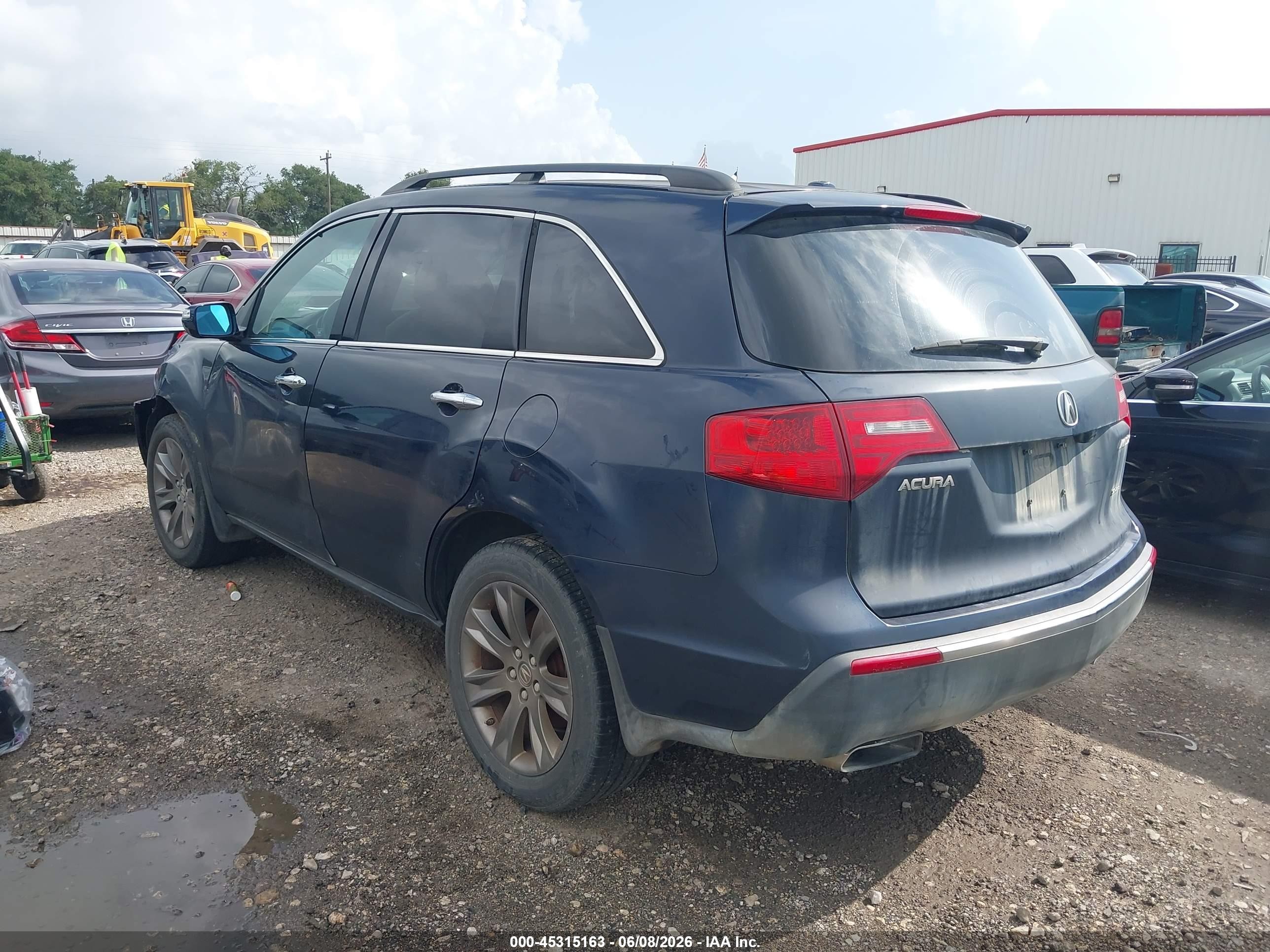 2011 Acura Mdx Advance Package Blue vin: 2HNYD2H55BH529861