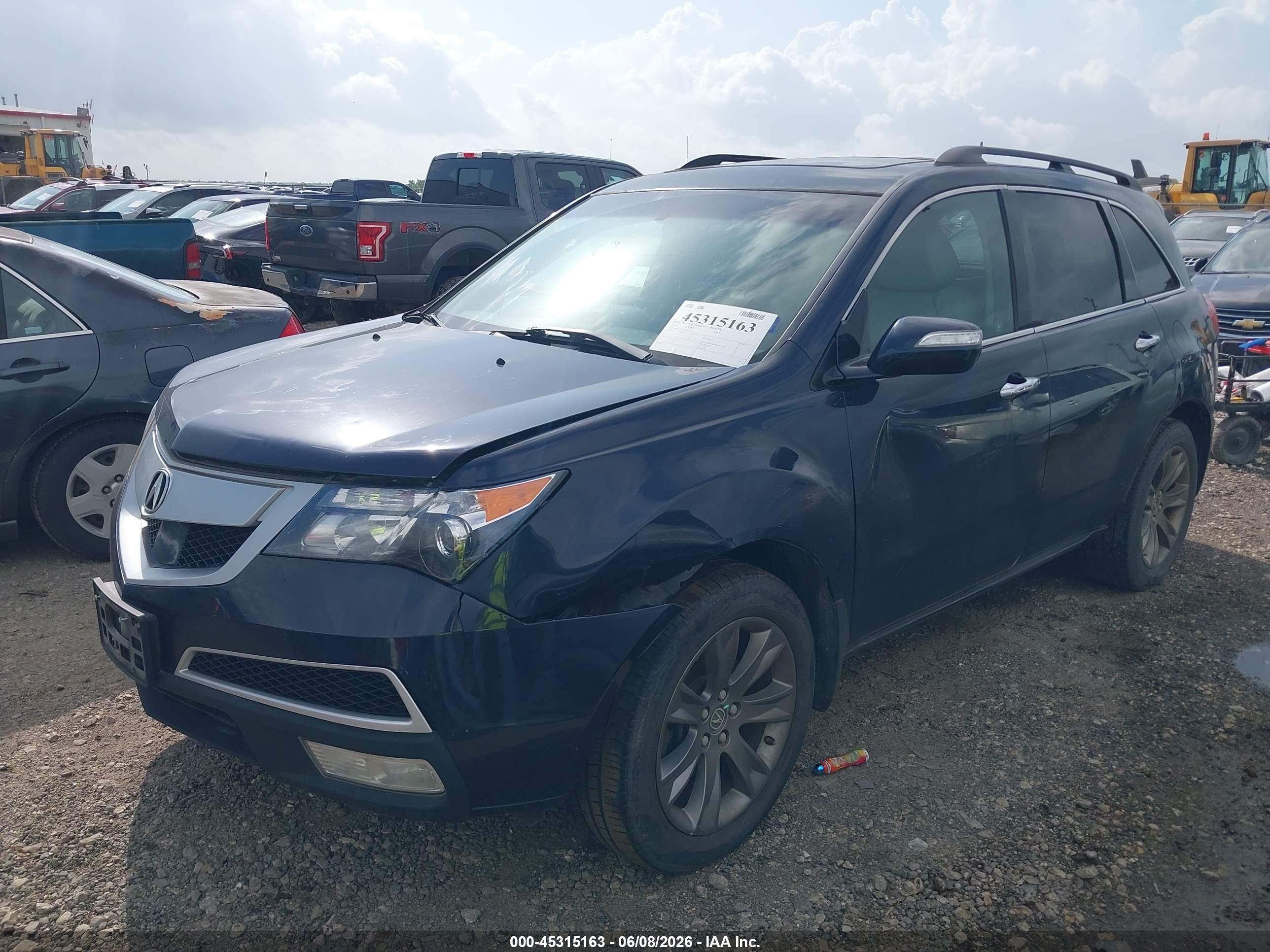 2011 Acura Mdx Advance Package Blue vin: 2HNYD2H55BH529861