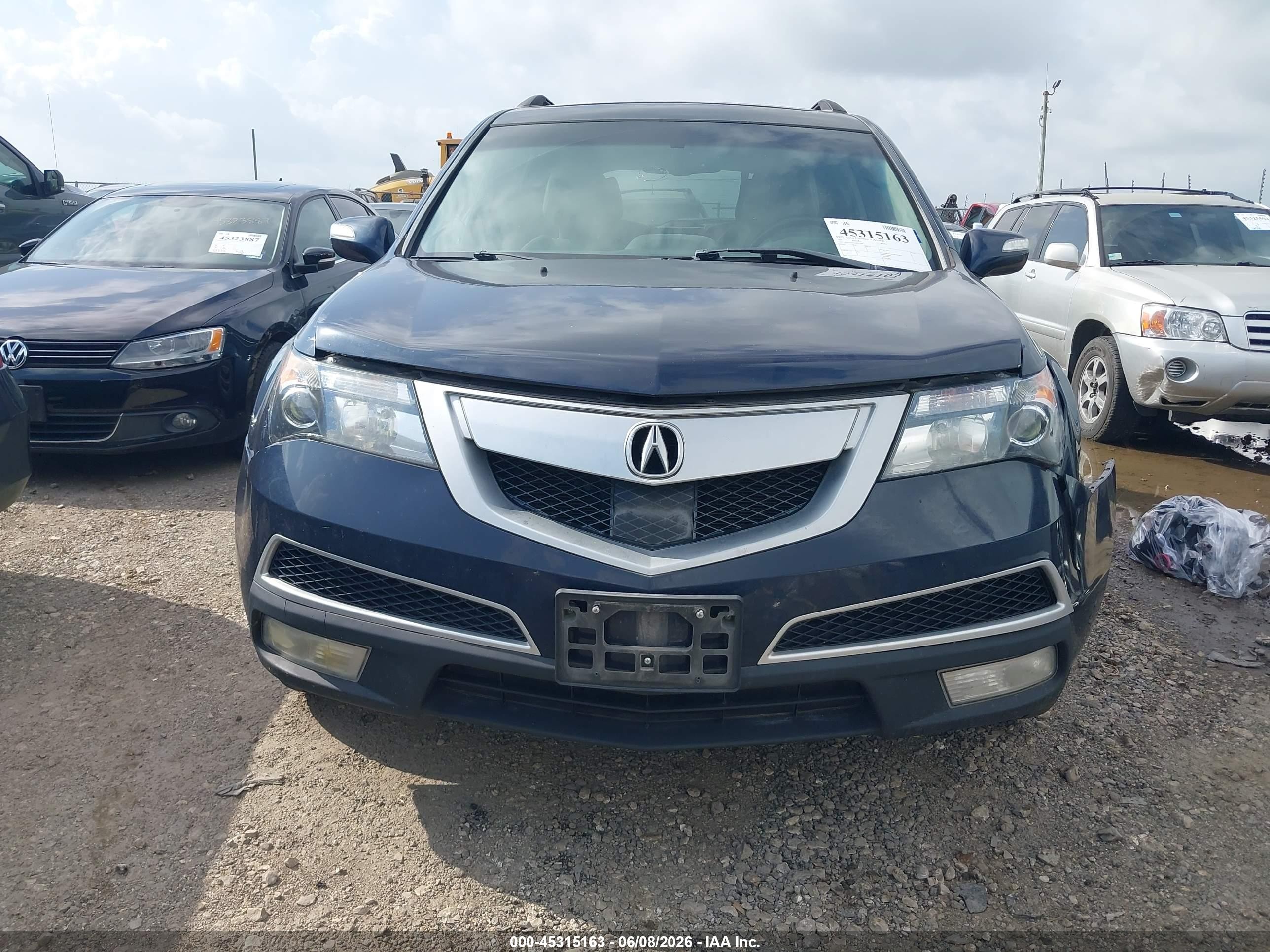 2011 Acura Mdx Advance Package Blue vin: 2HNYD2H55BH529861