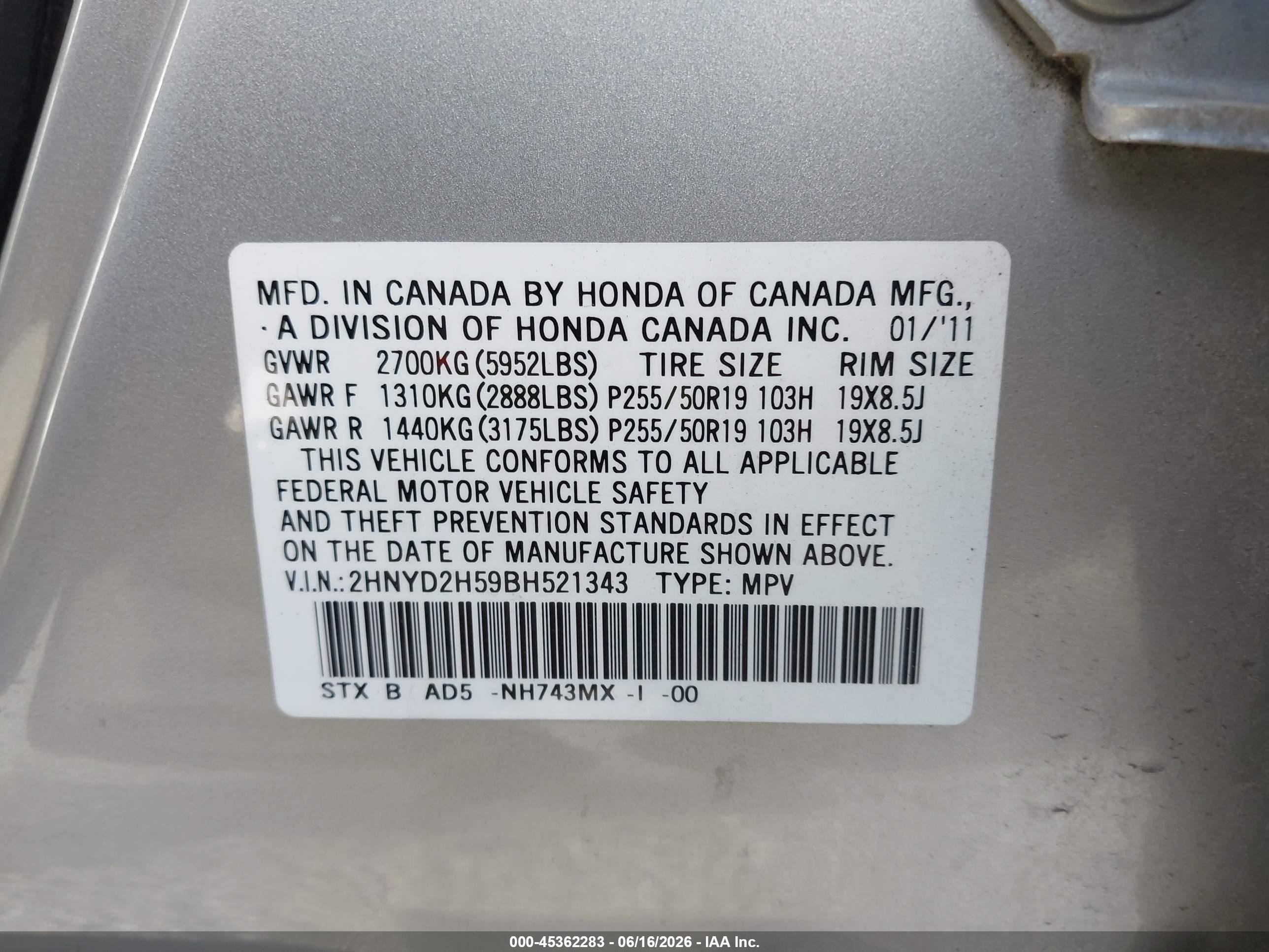 2011 Acura Mdx Advance Package Silver vin: 2HNYD2H59BH521343