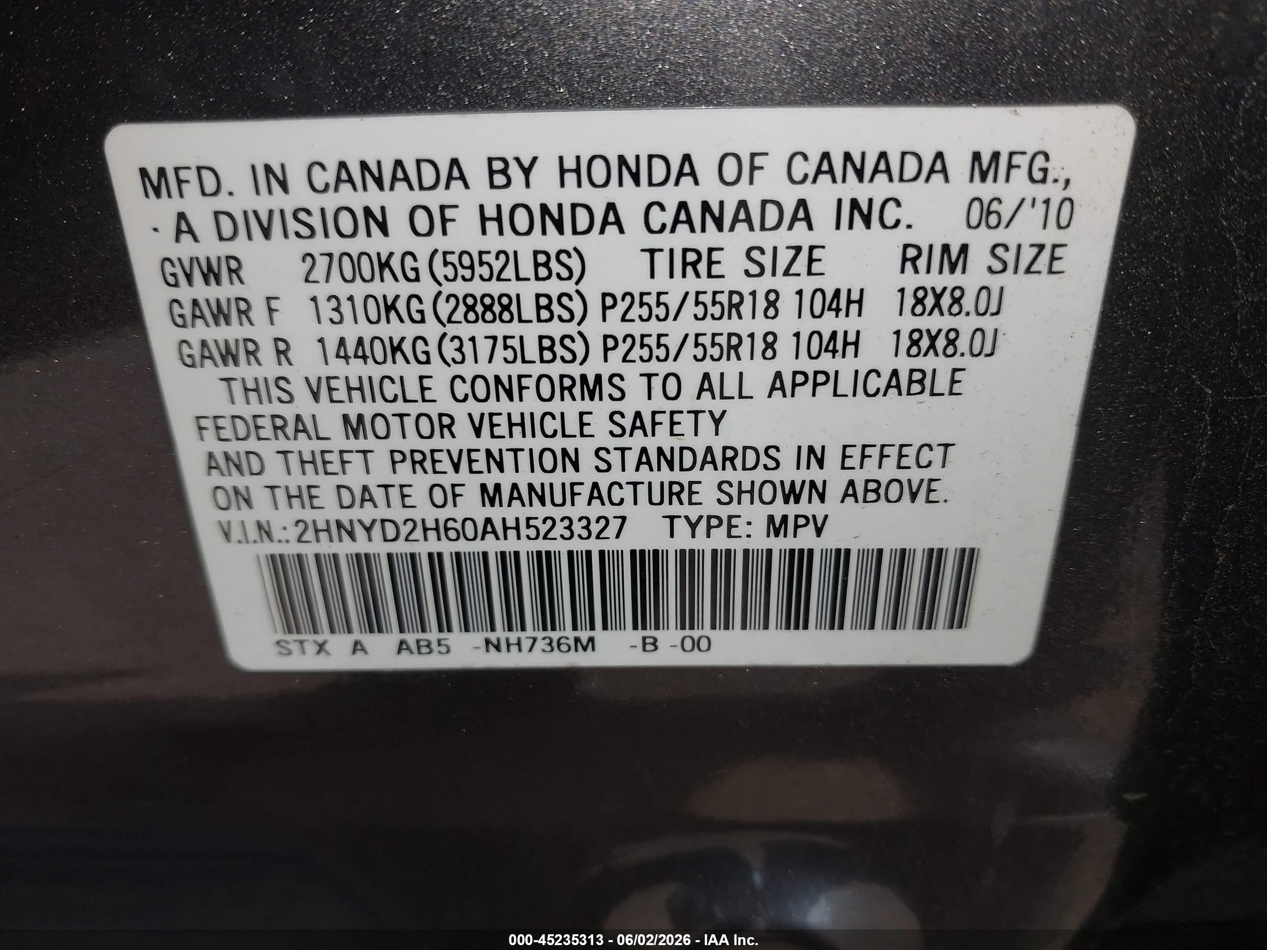 2010 Acura Mdx Technology Package Gray vin: 2HNYD2H60AH523327
