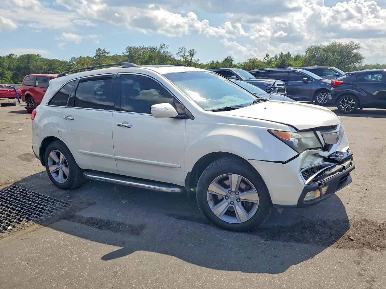 2011 Acura Mdx Technology White vin: 2HNYD2H61BH513004