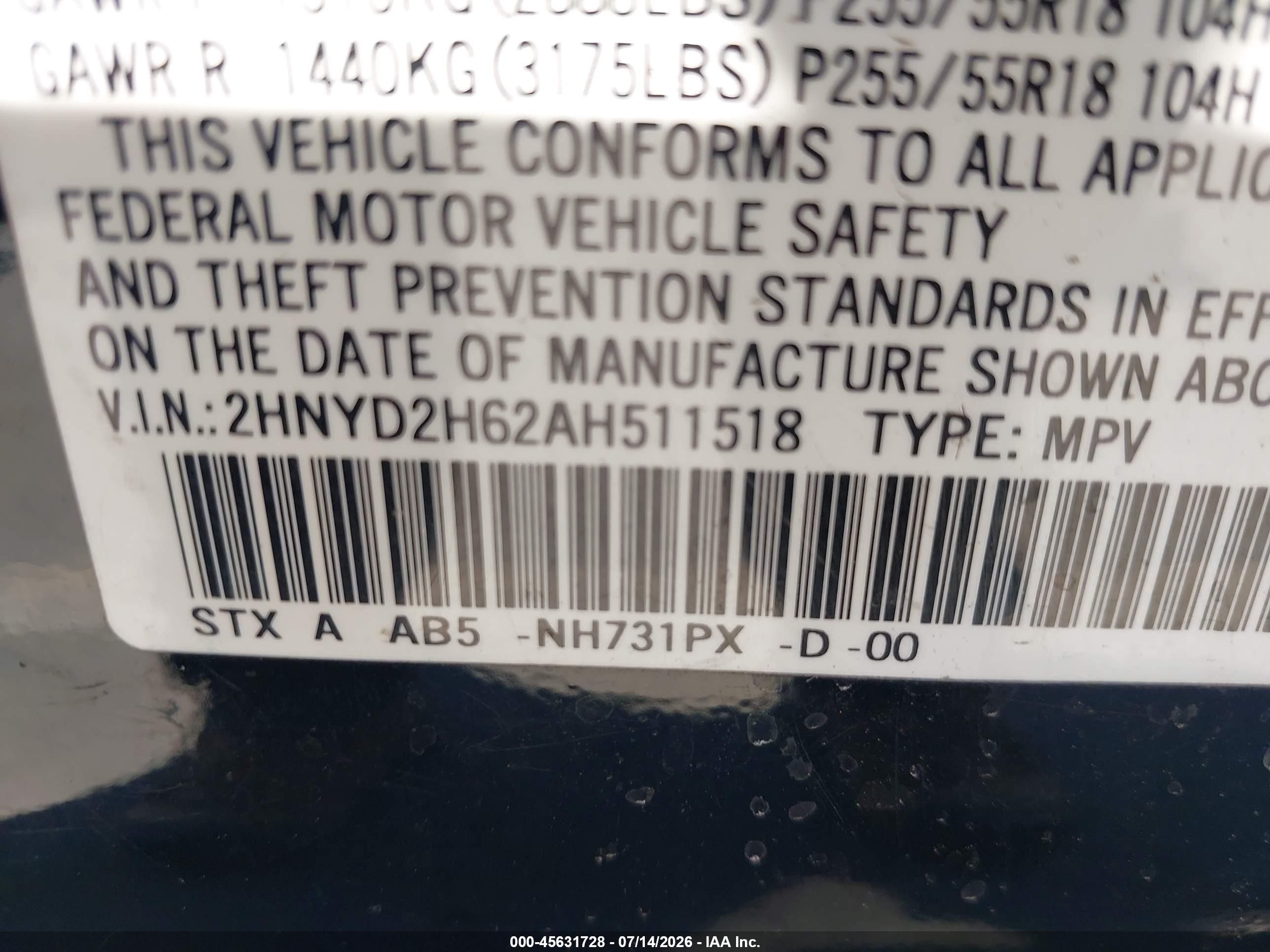 2010 Acura Mdx Technology Package Black vin: 2HNYD2H62AH511518